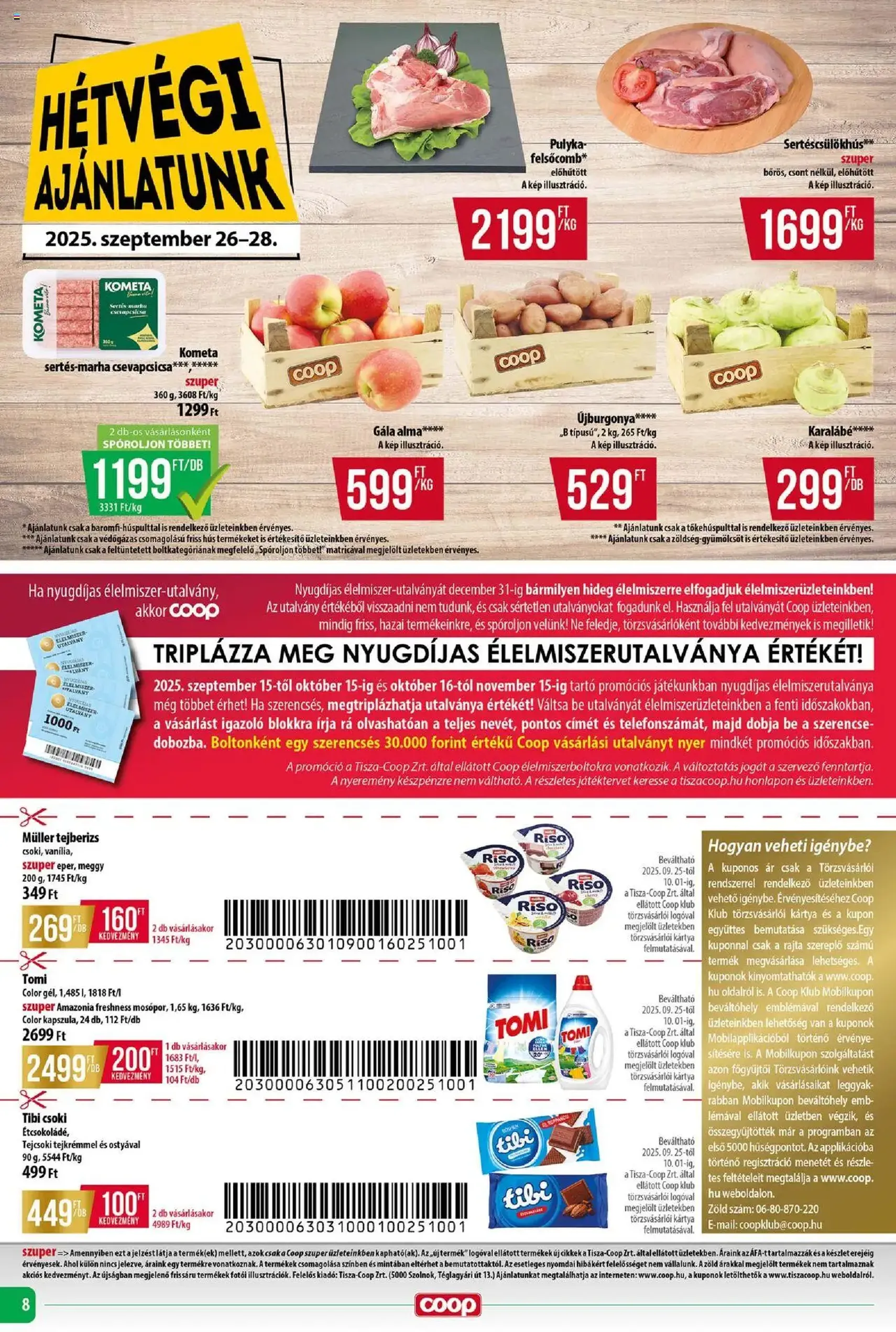 COOP Szolnok Akciós újság - 2025.09.25. érvényes szórólap 8 oldal 8 oldalból