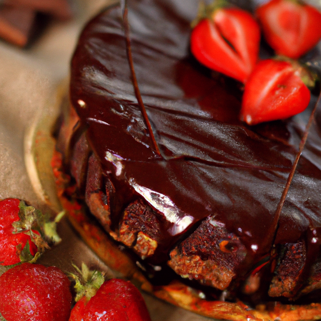 Torta cioccolato e fragole