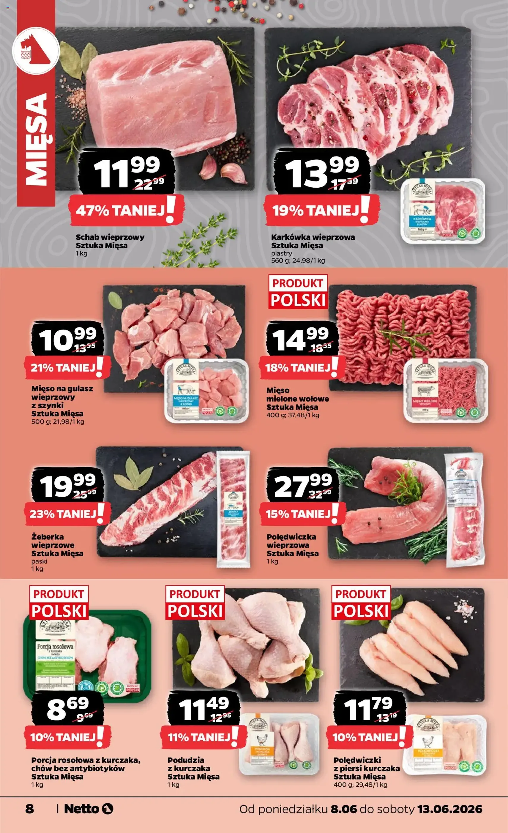 Netto gazetka od poniedziałku spożywcza - ważny gazetka od 08.06.2026 strona 8 z 41