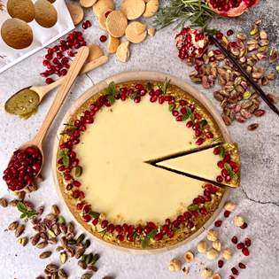 Recipe preview Pistachio cheesecake with Belgian chocolate