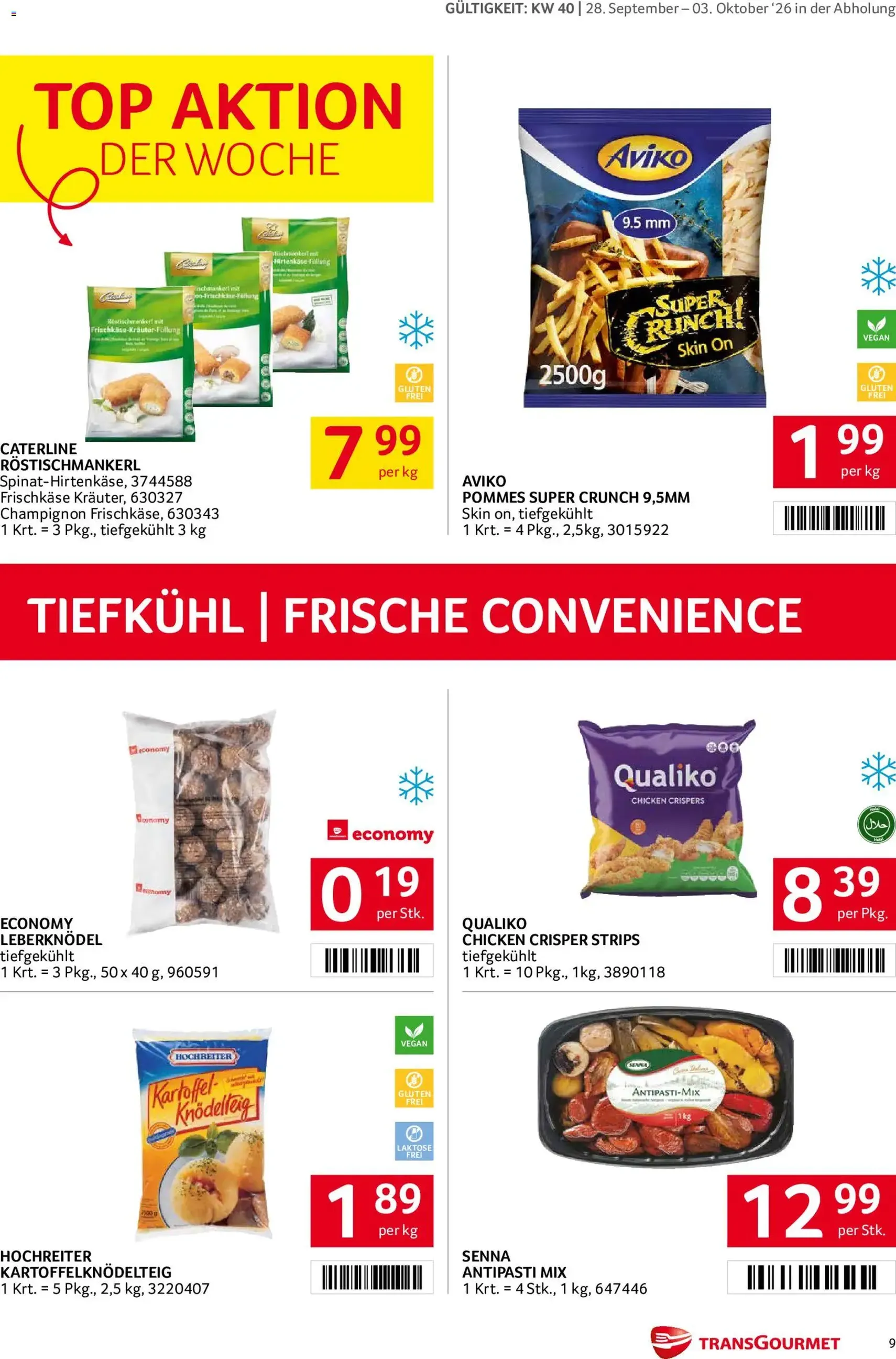 Transgourmet Flugblatt - Gültiger Prospekt ab 28.09.2026, Seite 9 von insgesamt 28