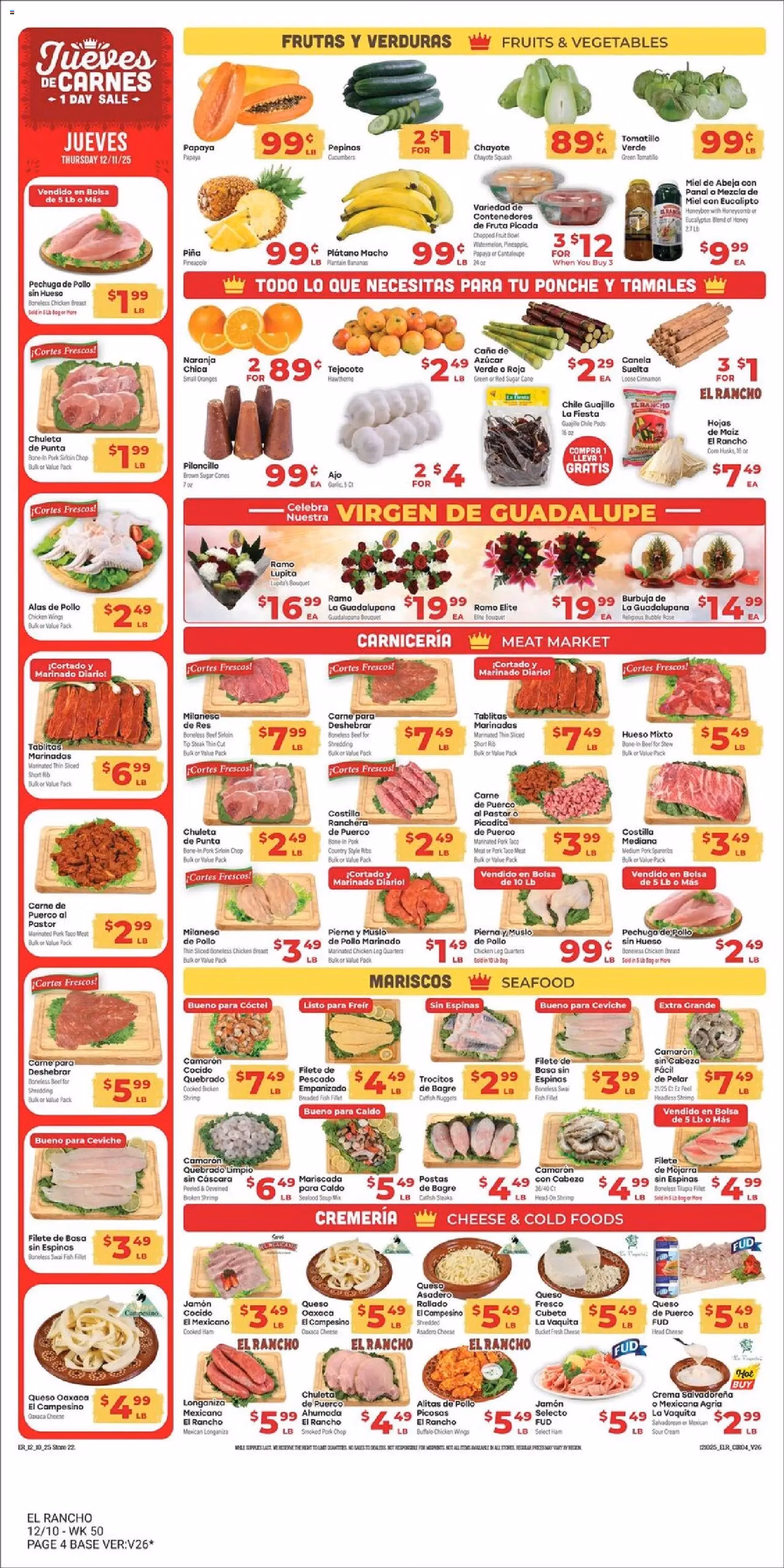 El Rancho Weekly Ad - valid flyer from 12/10/2025, page 4 of 4