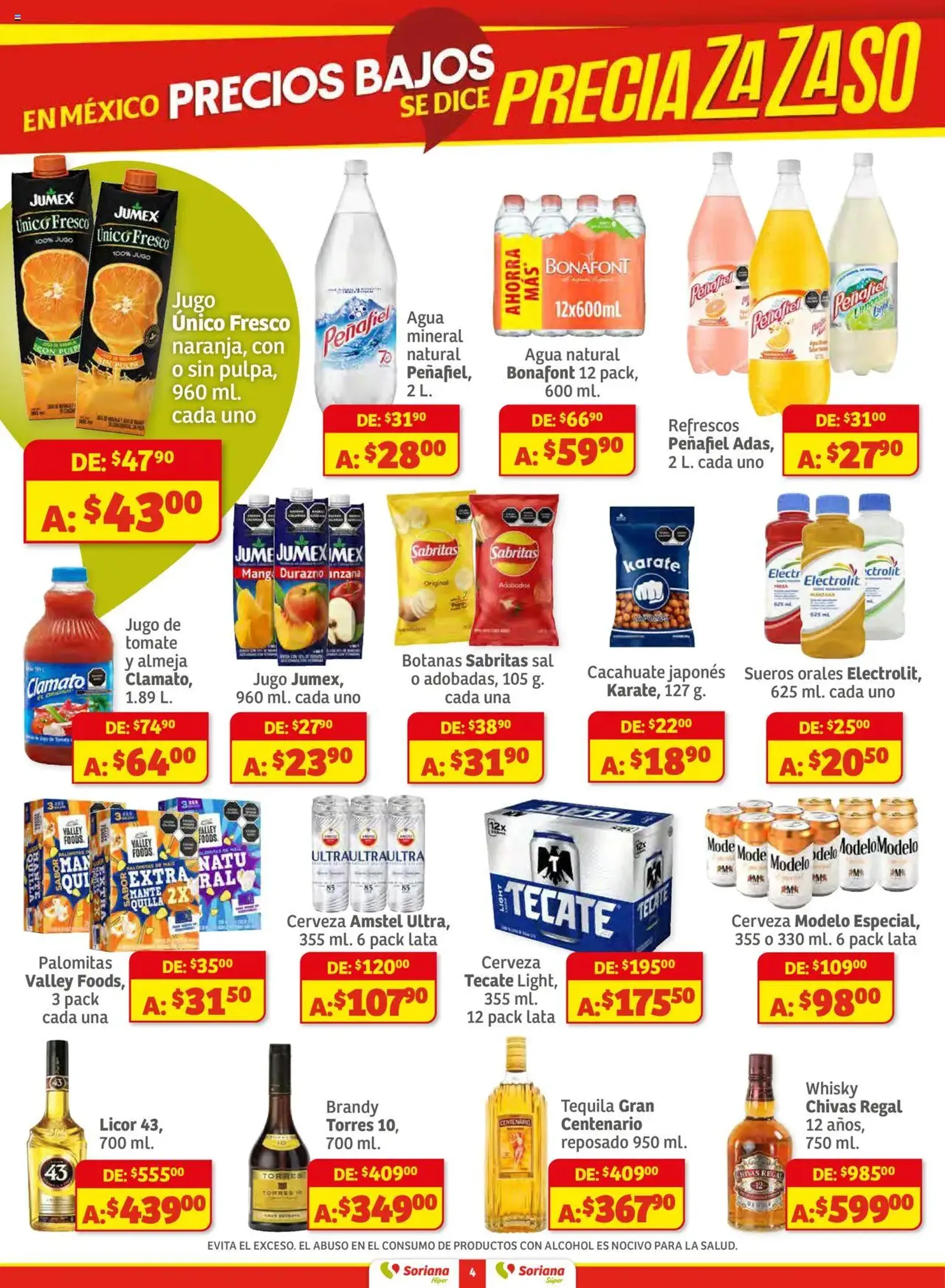 Soriana - Preciazazaso Híper: Ags, Col, Gto, Jal, Mich - folleto válido desde 28/08/2025 página 4 de 47 Soriana - Preciazazaso Híper: Ags, Col, Gto, Jal, Mich - folleto válido desde 28/08/2025 página 4 de 47
