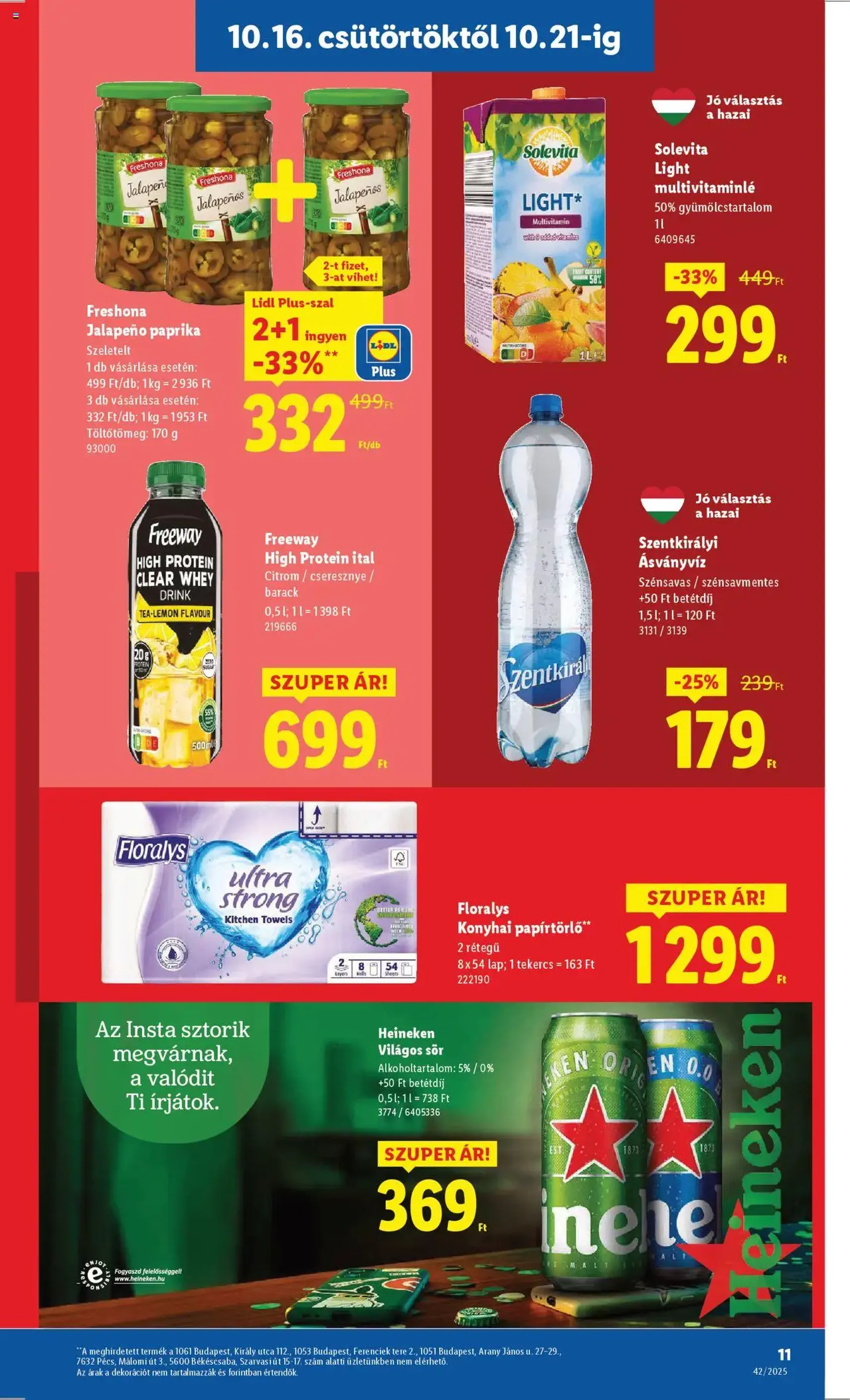 Lidl Akciós újság - 2025.10.16. érvényes szórólap 11 oldal 68 oldalból Lidl Akciós újság - 2025.10.16. érvényes szórólap 11 oldal 68 oldalból