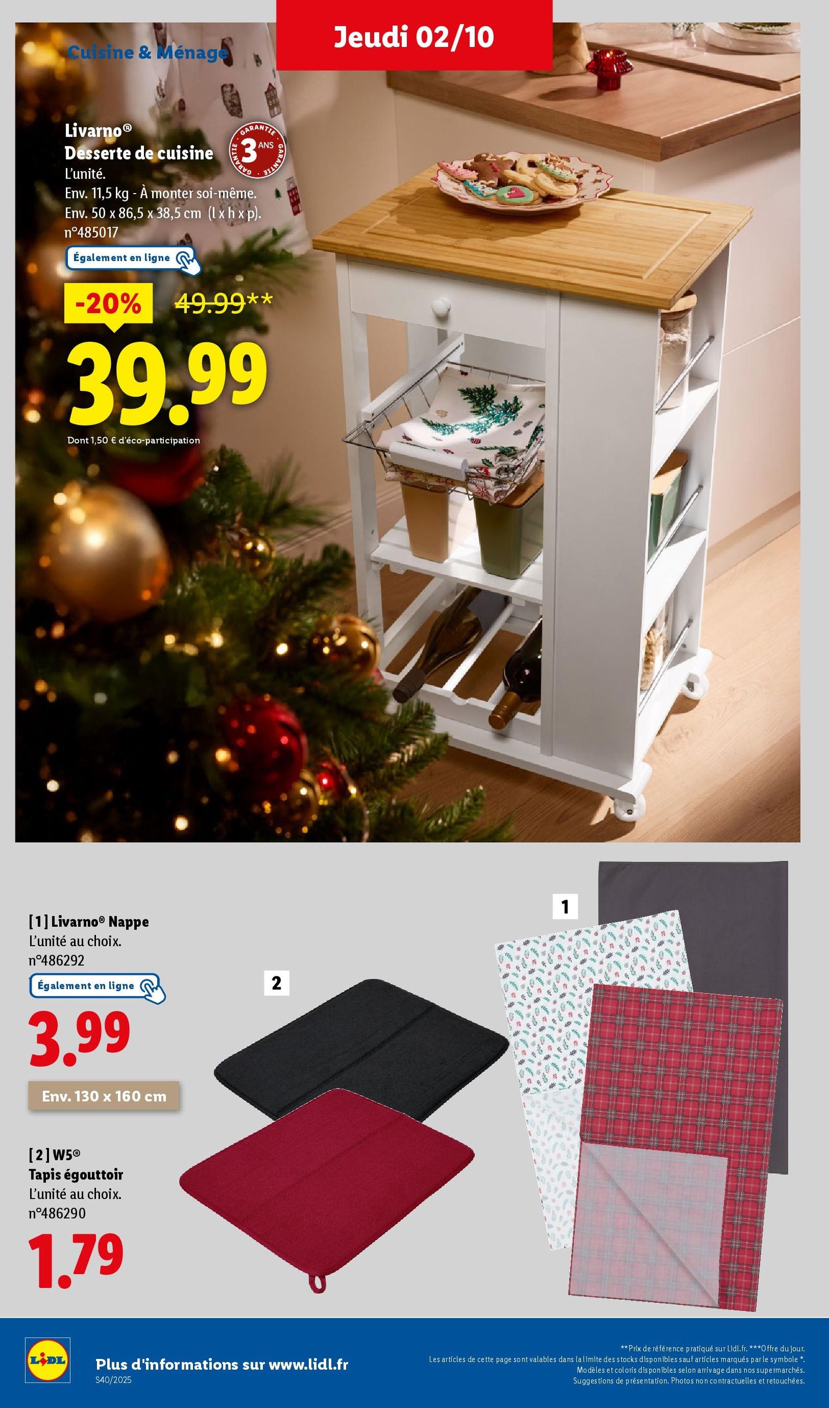 LIDL catalogue semaine 40 - brochure valable à partir du 02/10/2025, page 40 sur 76 LIDL catalogue semaine 40 - brochure valable à partir du 02/10/2025, page 40 sur 76