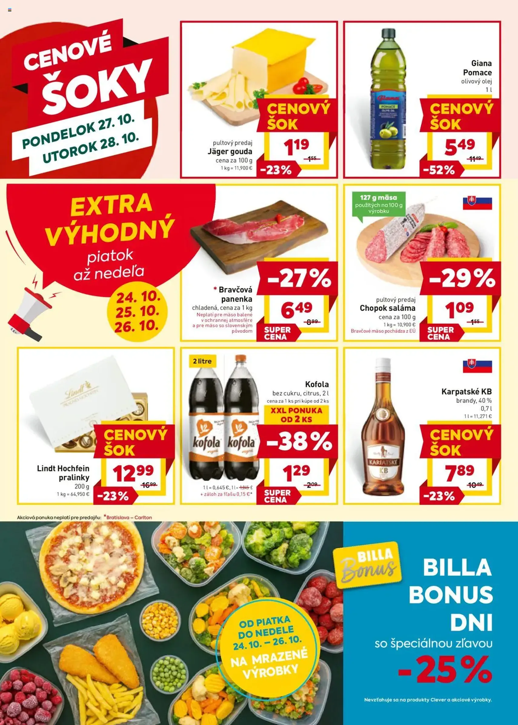 Billa leták - platný leták od 22.10.2025 strana 20 z 20