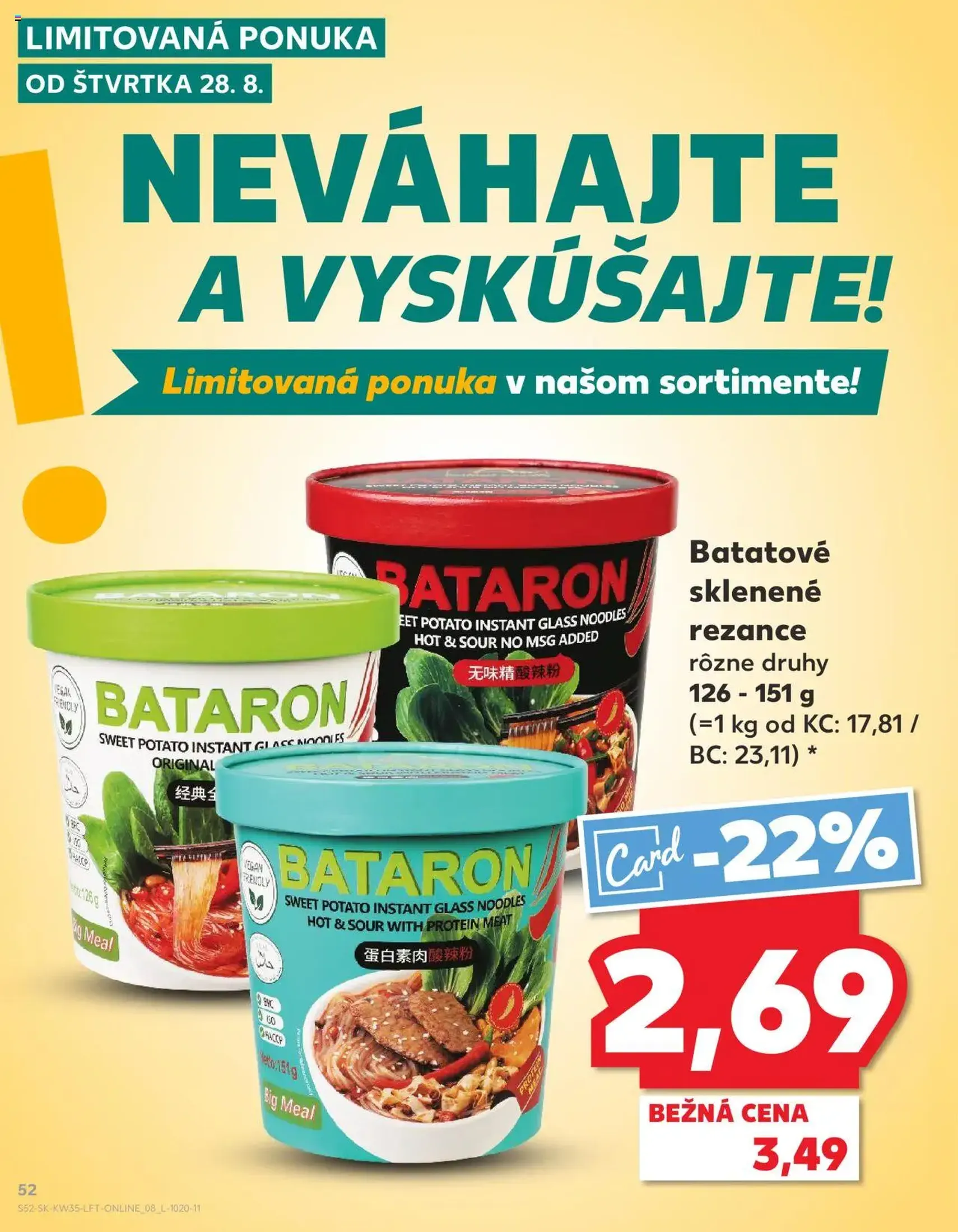 Kaufland Bratislava-Avion - platný leták od 28.08.2025 strana 52 z 80