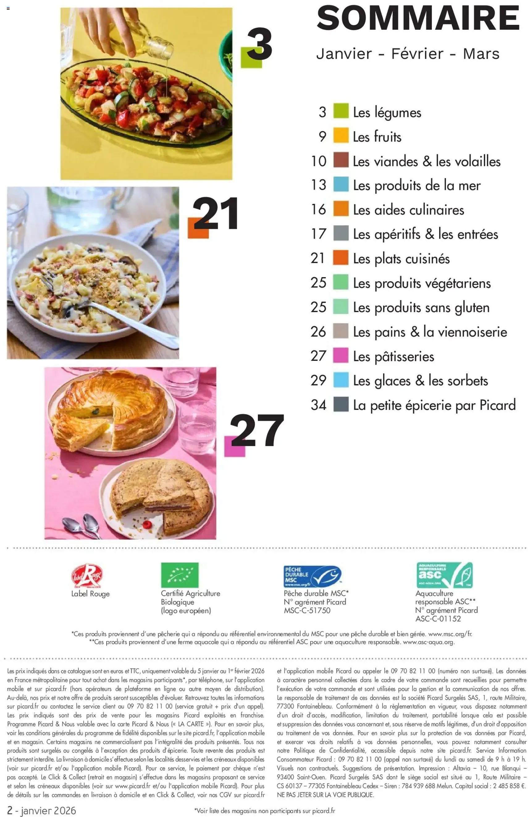 Picard catalogue - brochure valable à partir du 05/01/2026, page 2 sur 36