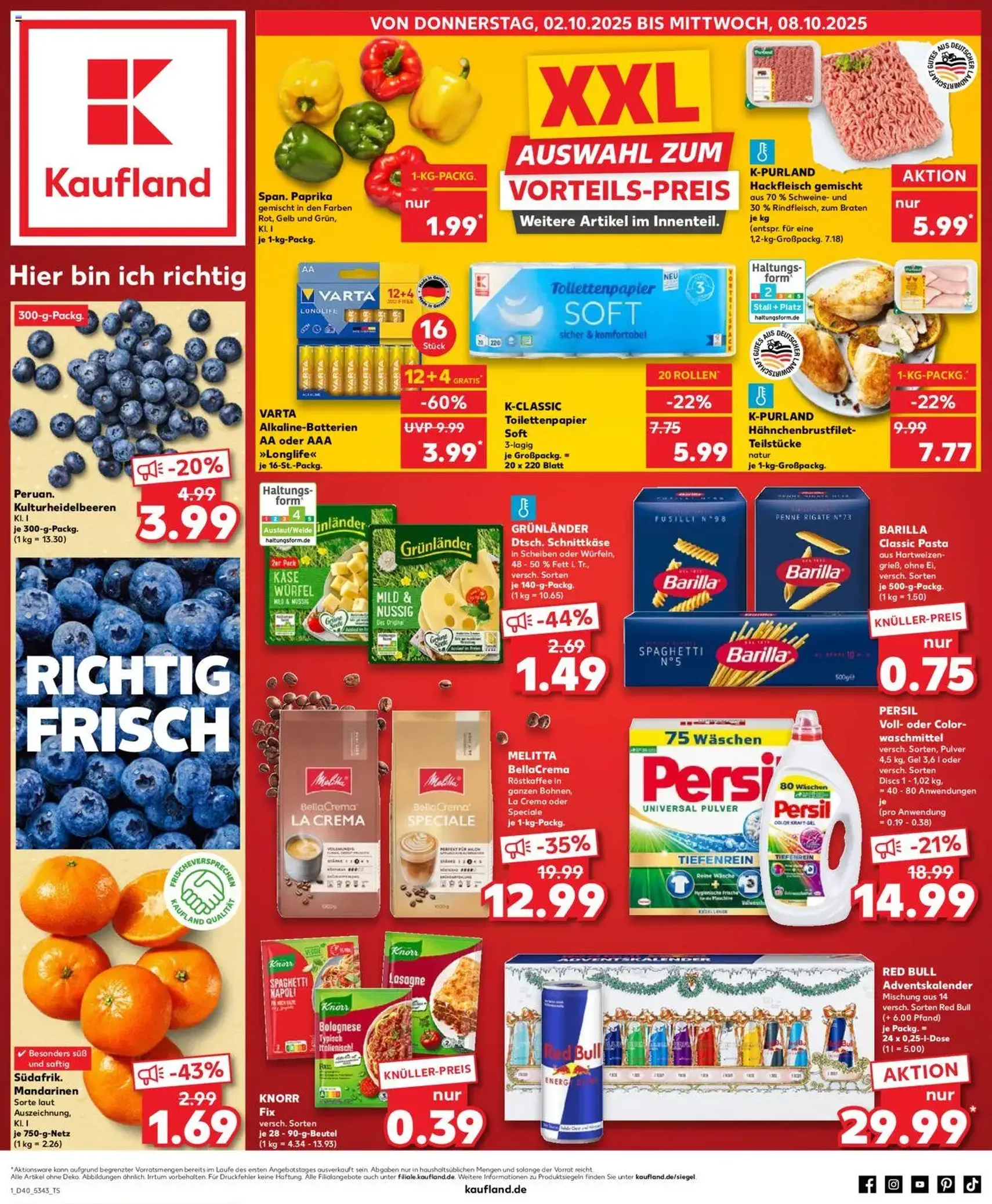 Kaufland Prospekt - Gültiger Prospekt ab 02.10.2025, Seite 1 von insgesamt 34