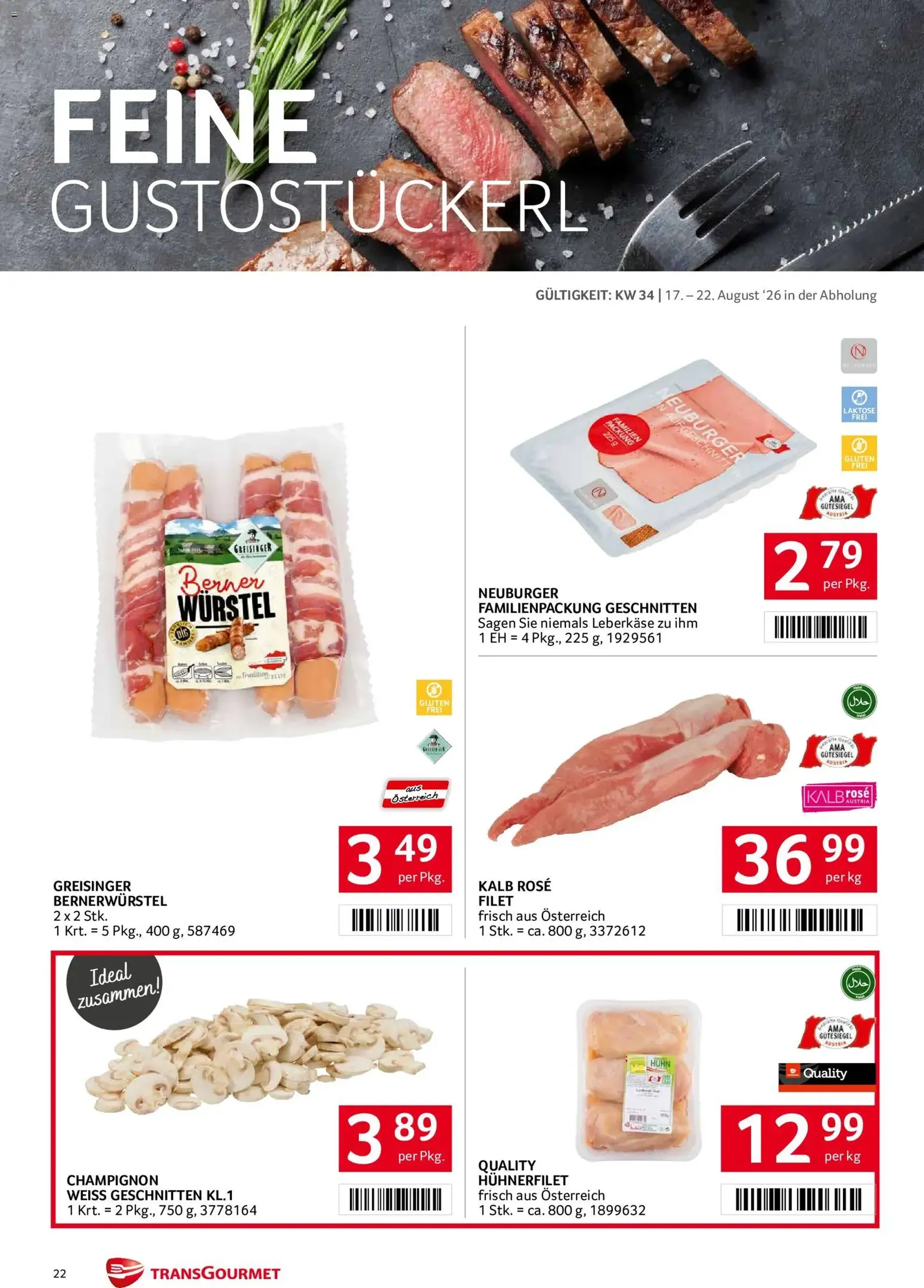 Transgourmet Flugblatt - Gültiger Prospekt ab 17.08.2026, Seite 21 von insgesamt 27