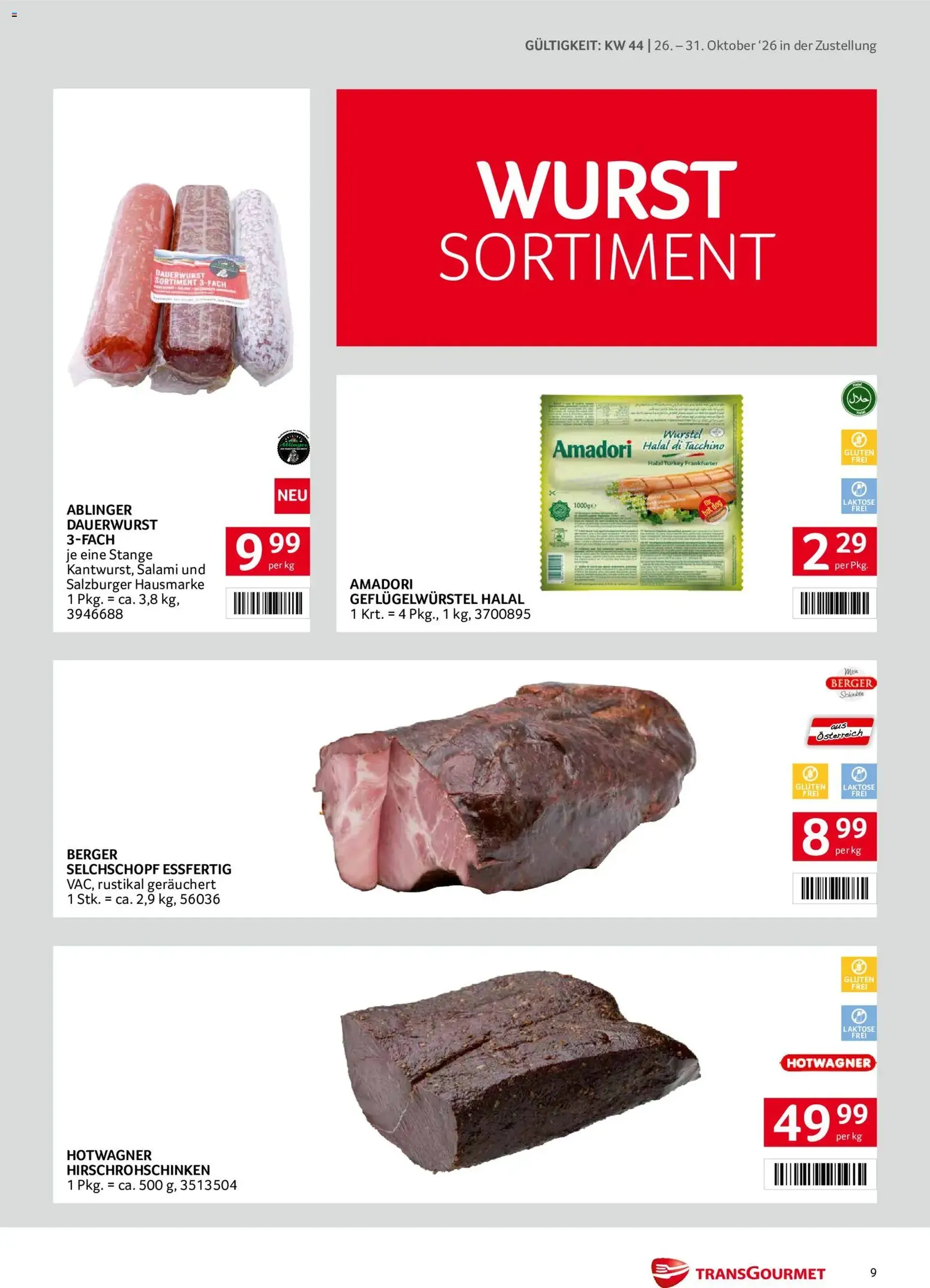 Transgourmet Flugblatt - Gültiger Prospekt ab 26.10.2026, Seite 9 von insgesamt 28