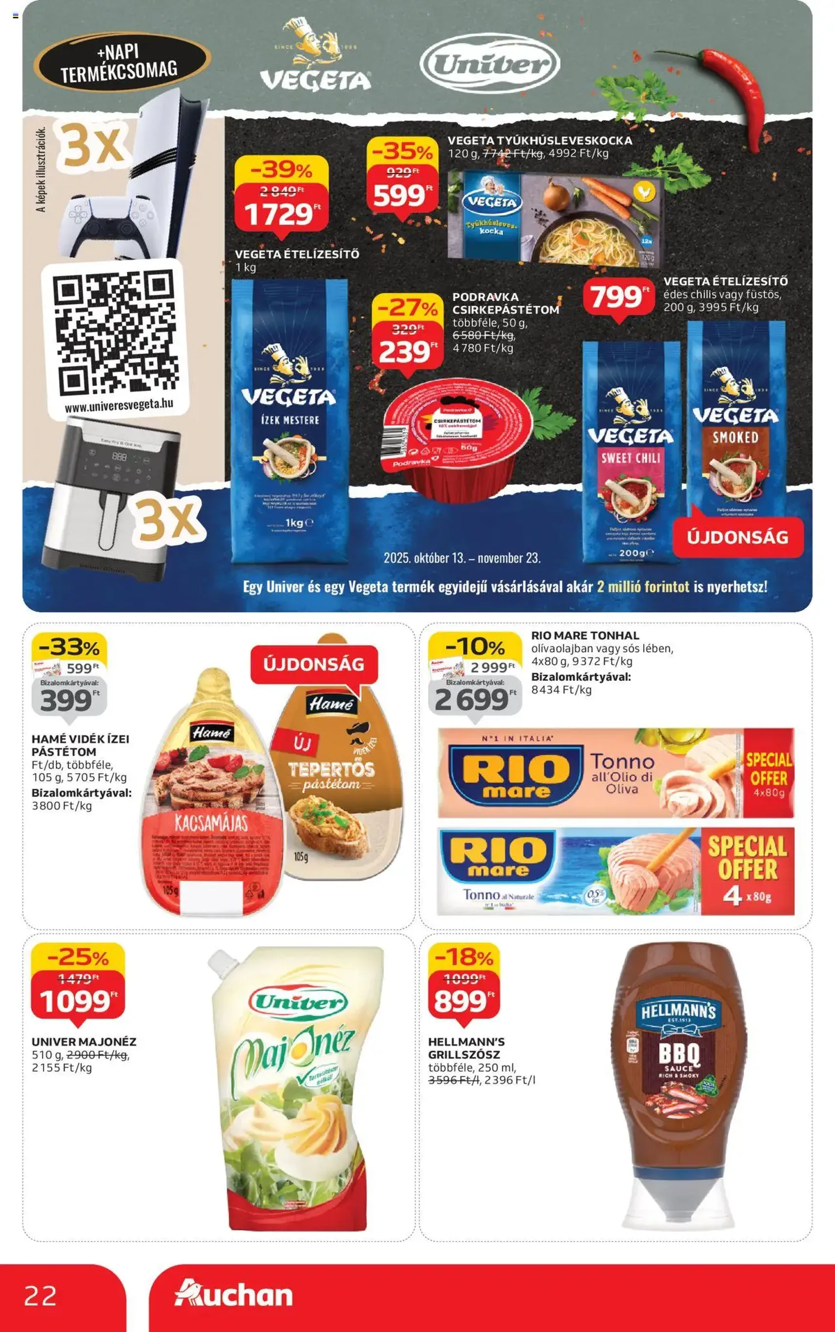 Auchan Akciós újság - 2025.10.24. érvényes szórólap 22 oldal 52 oldalból Auchan Akciós újság - 2025.10.24. érvényes szórólap 22 oldal 52 oldalból