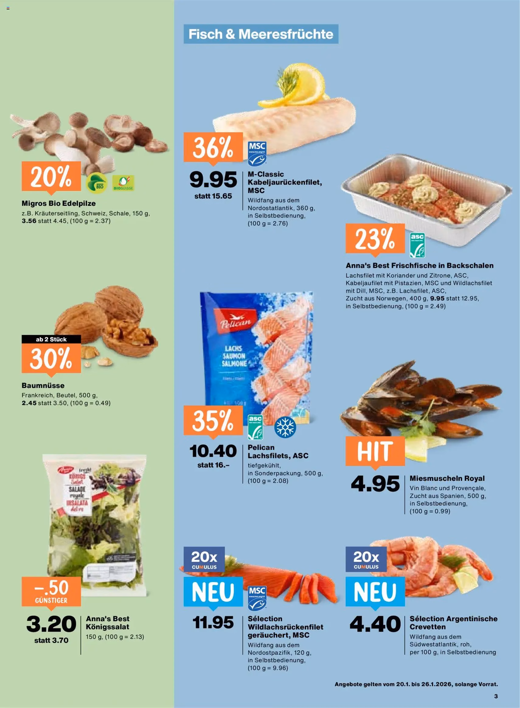 Migros Aktionen - Gültiger Prospekt ab 20.01.2026, Seite 3 von insgesamt 24