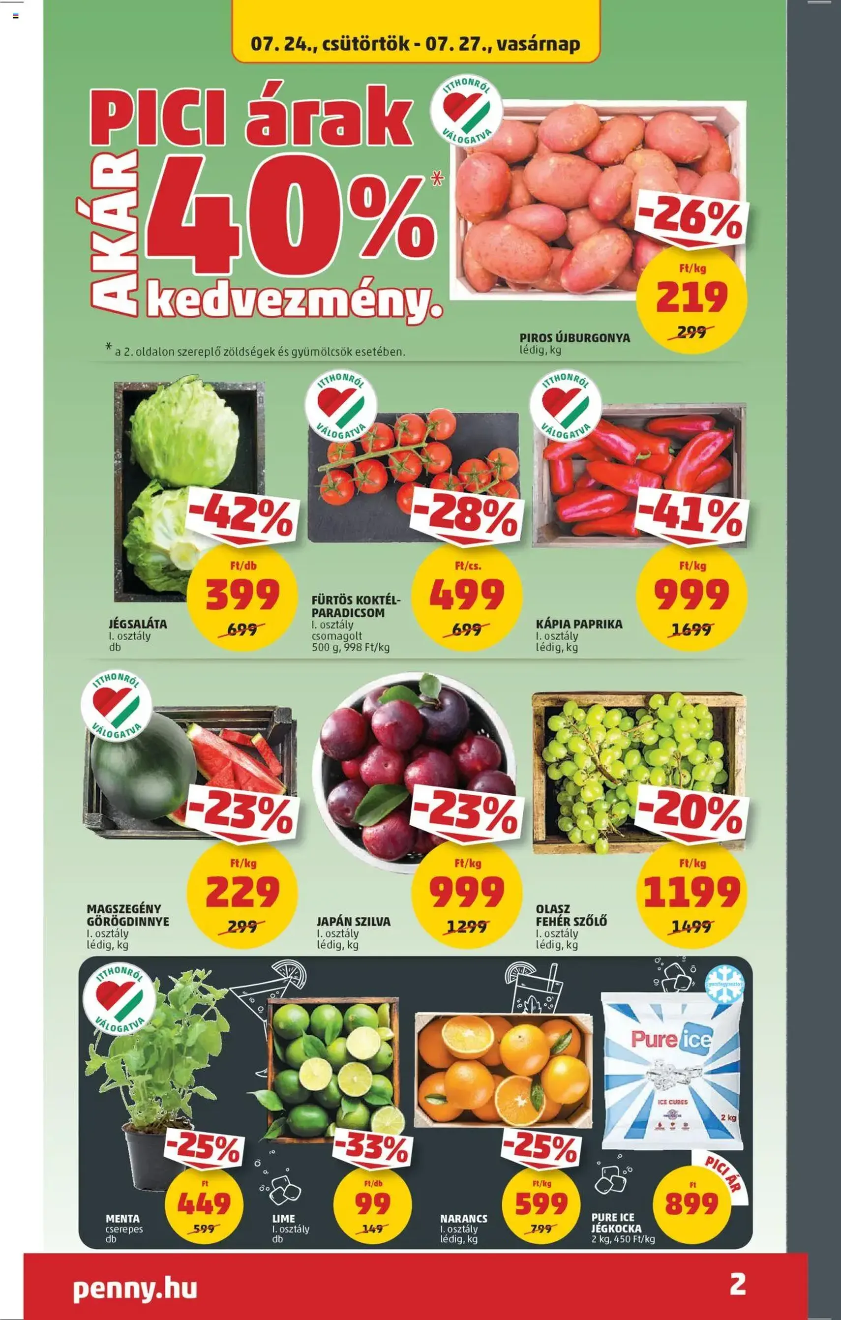 PENNY Akciós újság - 2025.07.24. érvényes szórólap 2 oldal 39 oldalból PENNY Akciós újság - 2025.07.24. érvényes szórólap 2 oldal 39 oldalból