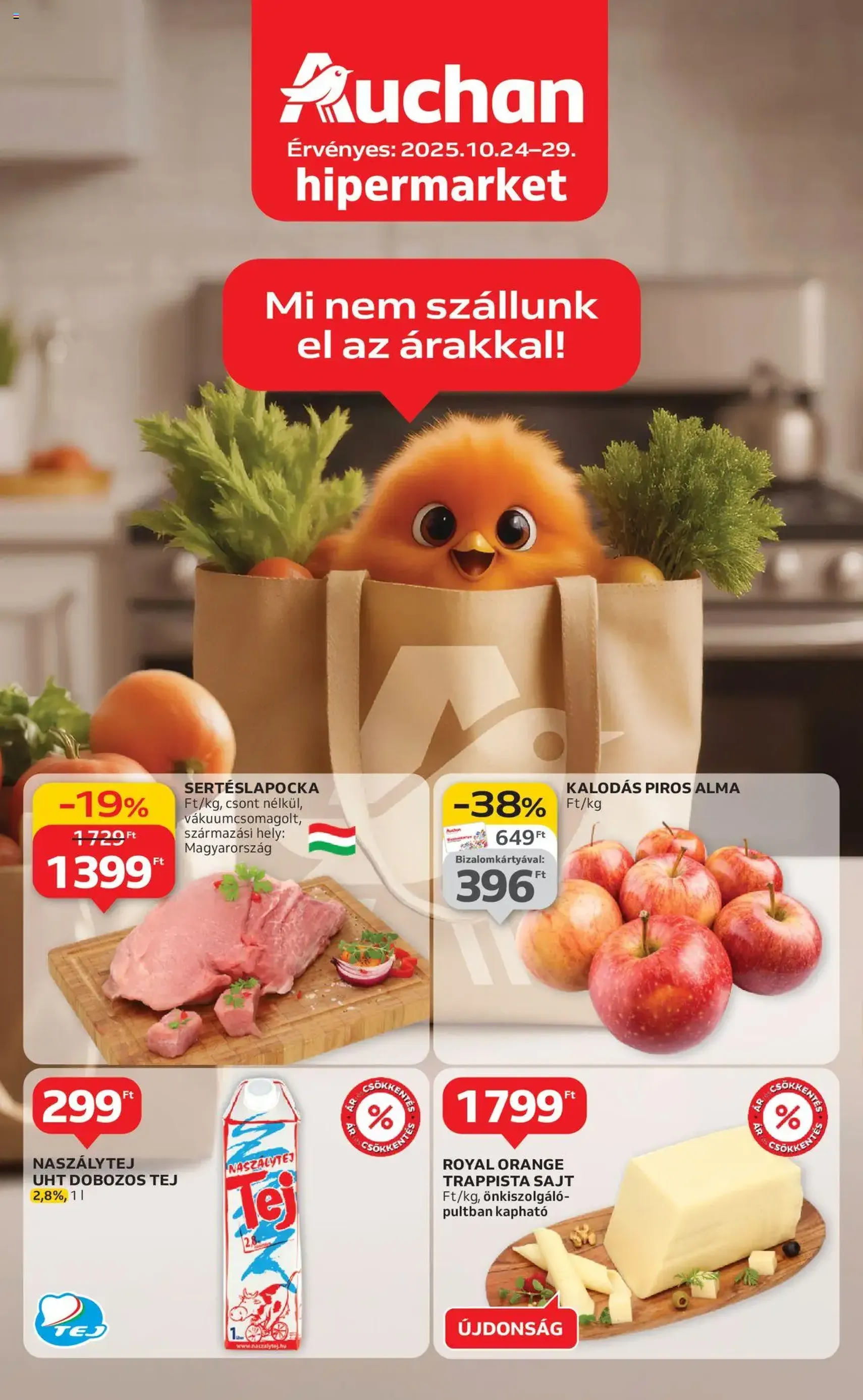 Auchan Akciós újság - 2025.10.24. érvényes szórólap 1 oldal 52 oldalból Auchan Akciós újság - 2025.10.24. érvényes szórólap 1 oldal 52 oldalból