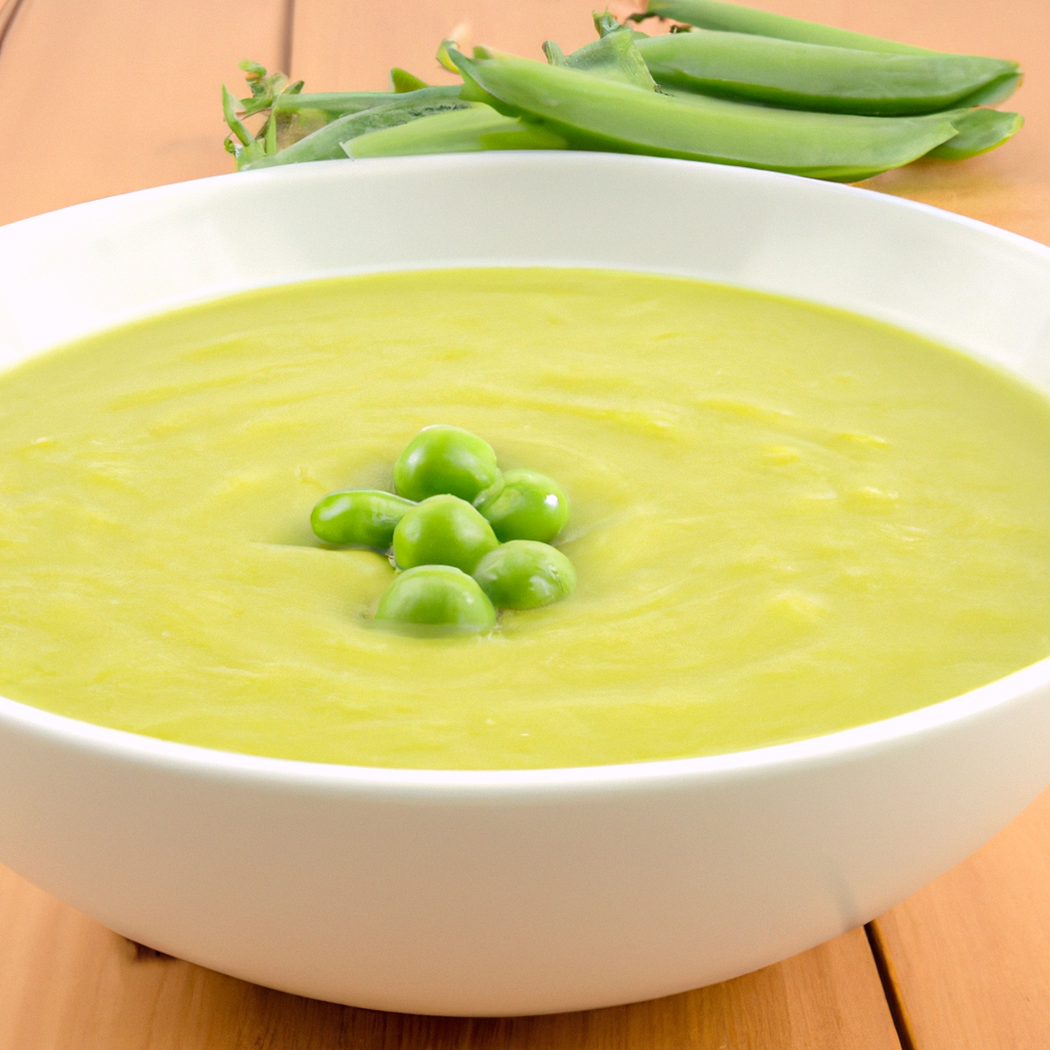 Zuppa di piselli senza panna