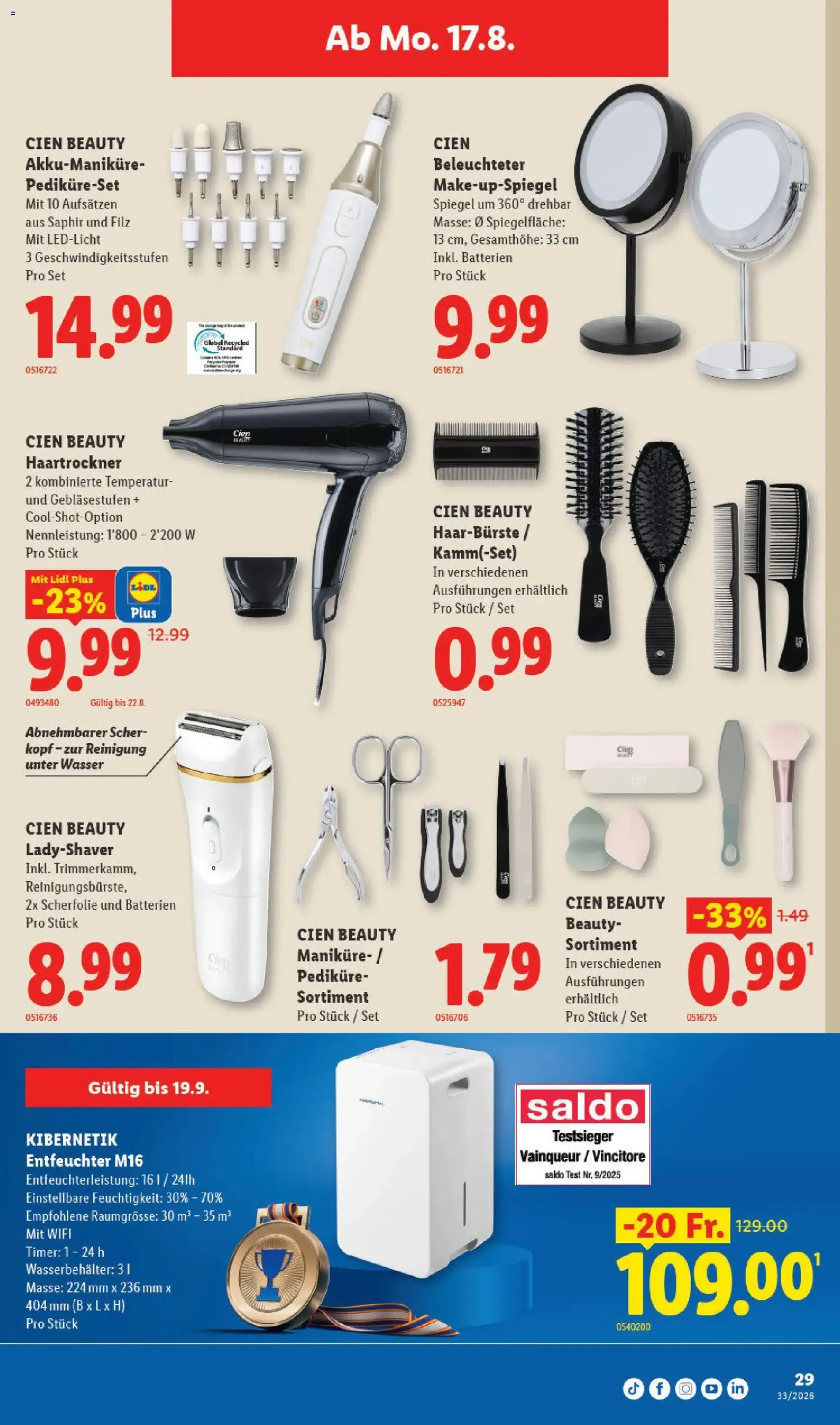Lidl aktionen - Gültiger Prospekt ab 13.08.2026, Seite 33 von insgesamt 36