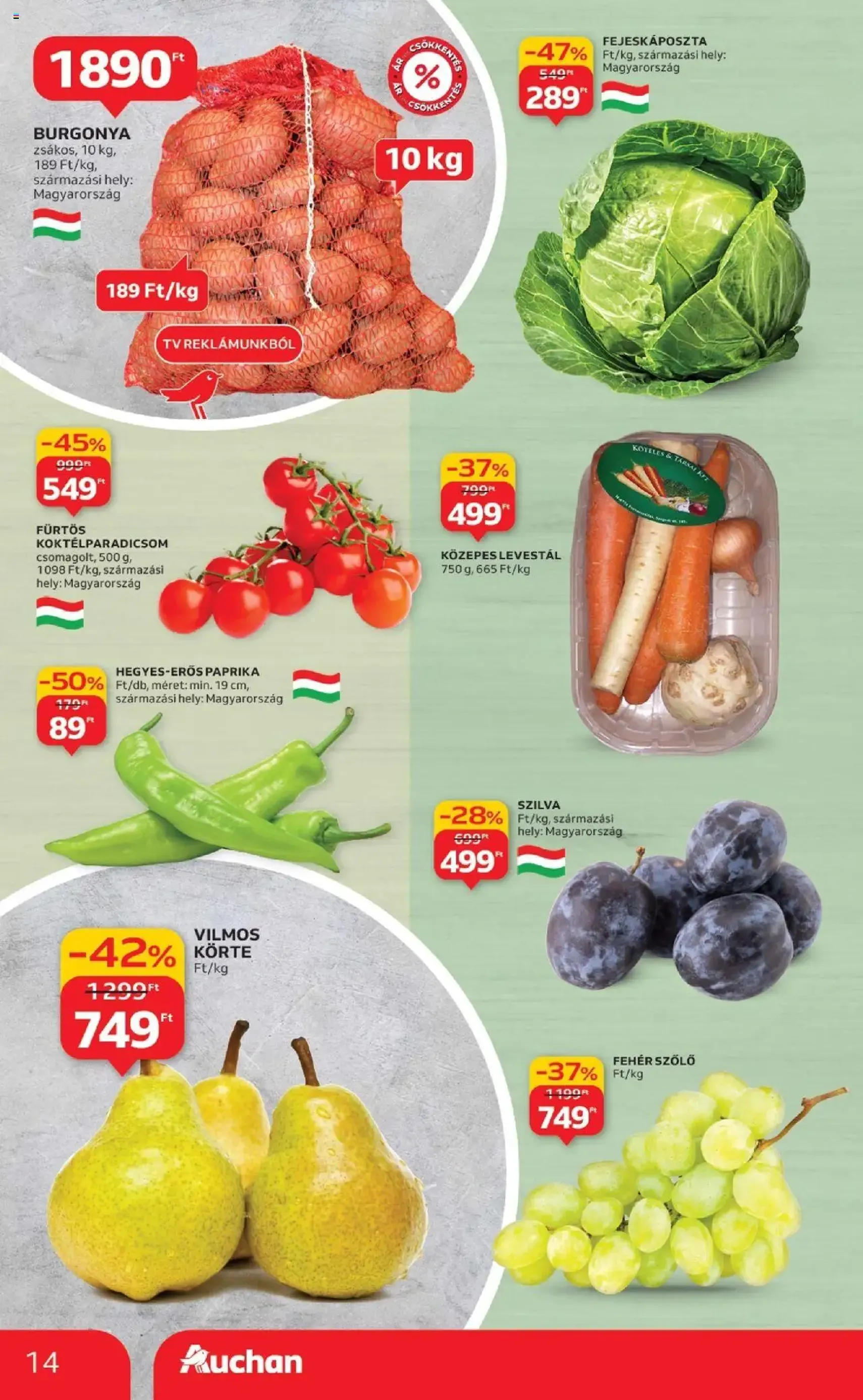 Auchan Akciós újság - 2025.09.04. érvényes szórólap 14 oldal 52 oldalból Auchan Akciós újság - 2025.09.04. érvényes szórólap 14 oldal 52 oldalból