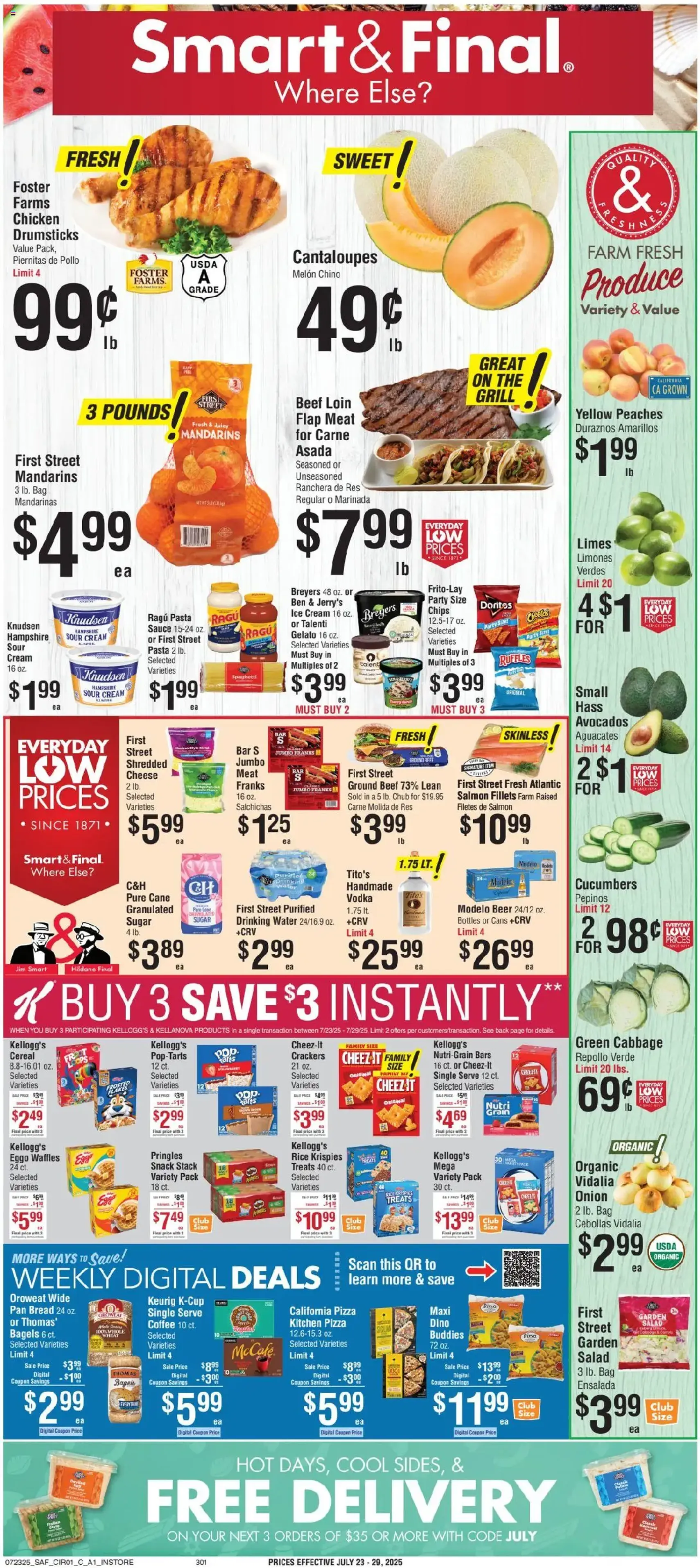 Smart & Final Weekly Ad - valid flyer from 07/23/2025, page 1 of 3