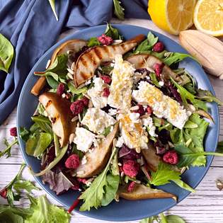 Recipe preview Salad with Grilled Pears and Goat Cheese