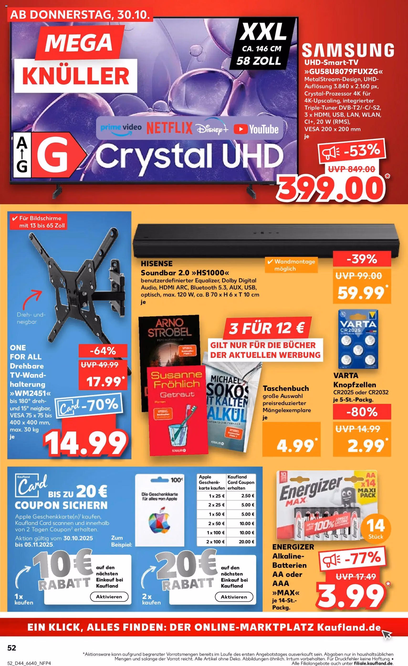 Kaufland Prospekt - Gültiger Prospekt ab 30.10.2025, Seite 52 von insgesamt 71 Kaufland Prospekt - Gültiger Prospekt ab 30.10.2025, Seite 52 von insgesamt 71