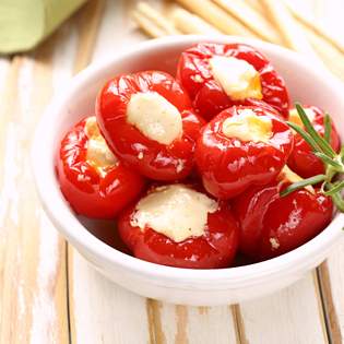 Voorvertoning van recept Gevulde paprika's met kaas