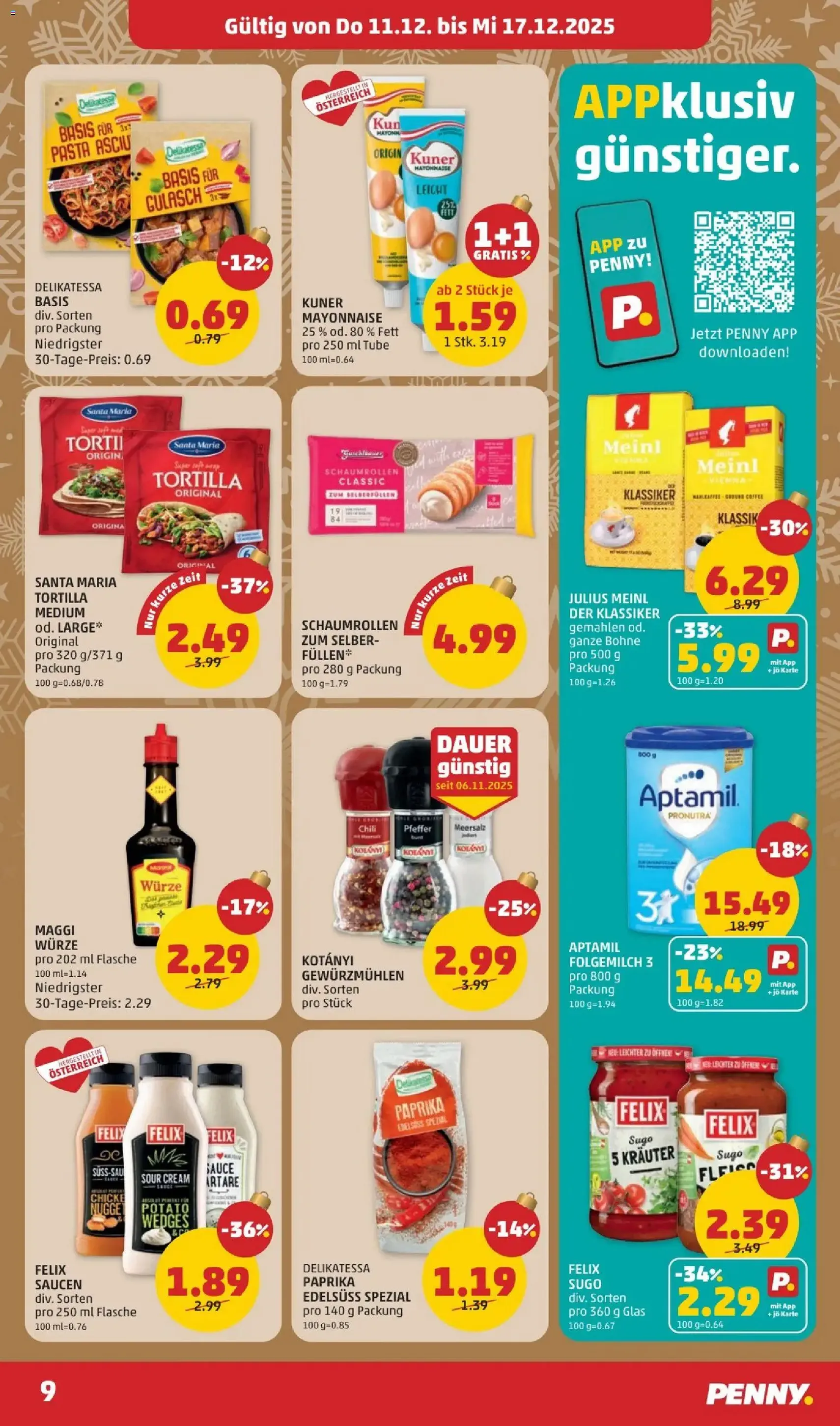 Penny Markt Flugblatt - Gültiger Prospekt ab 11.12.2025, Seite 9 von insgesamt 28