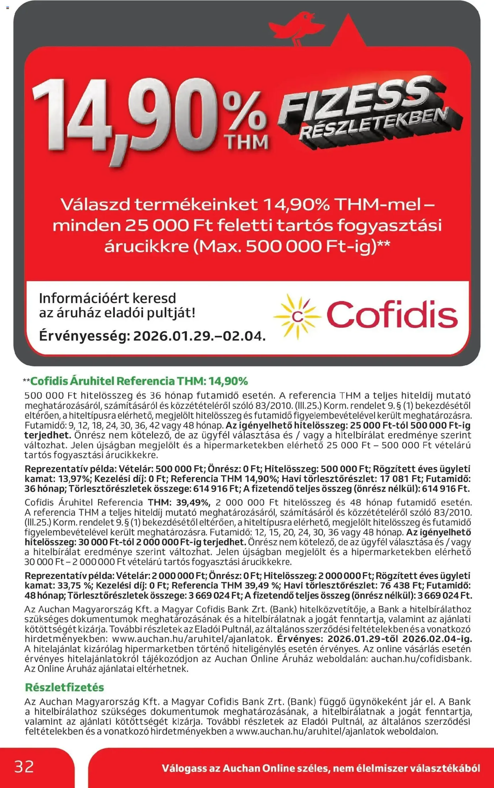 Auchan Akciós újság - 2026.01.29. érvényes szórólap 32 oldal 38 oldalból