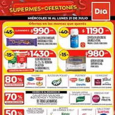 Vista previa del folleto Supermercado DIA Ofertas válido desde 16/07/2025