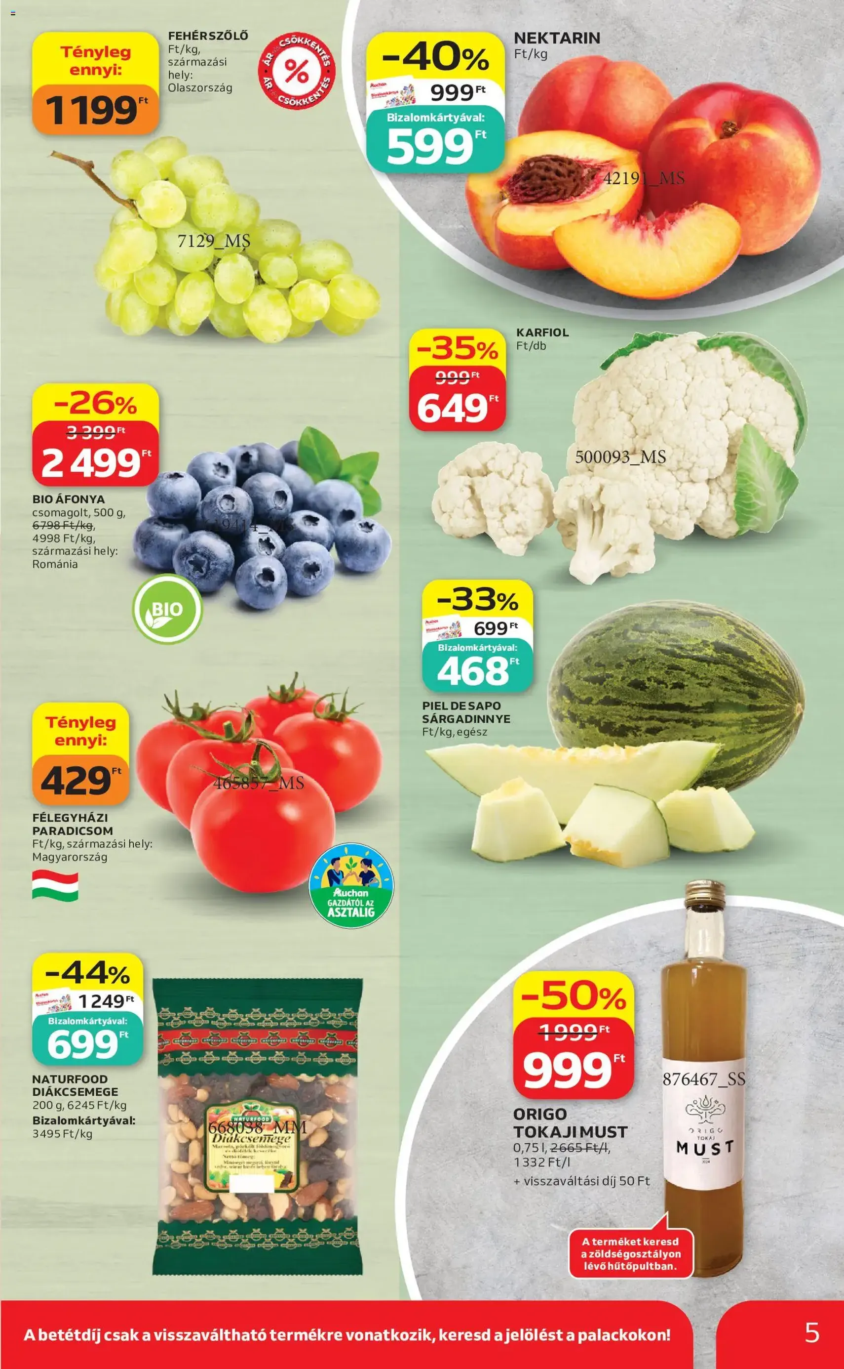 Auchan akciós újság - 2026.07.16. érvényes szórólap 5 oldal 56 oldalból