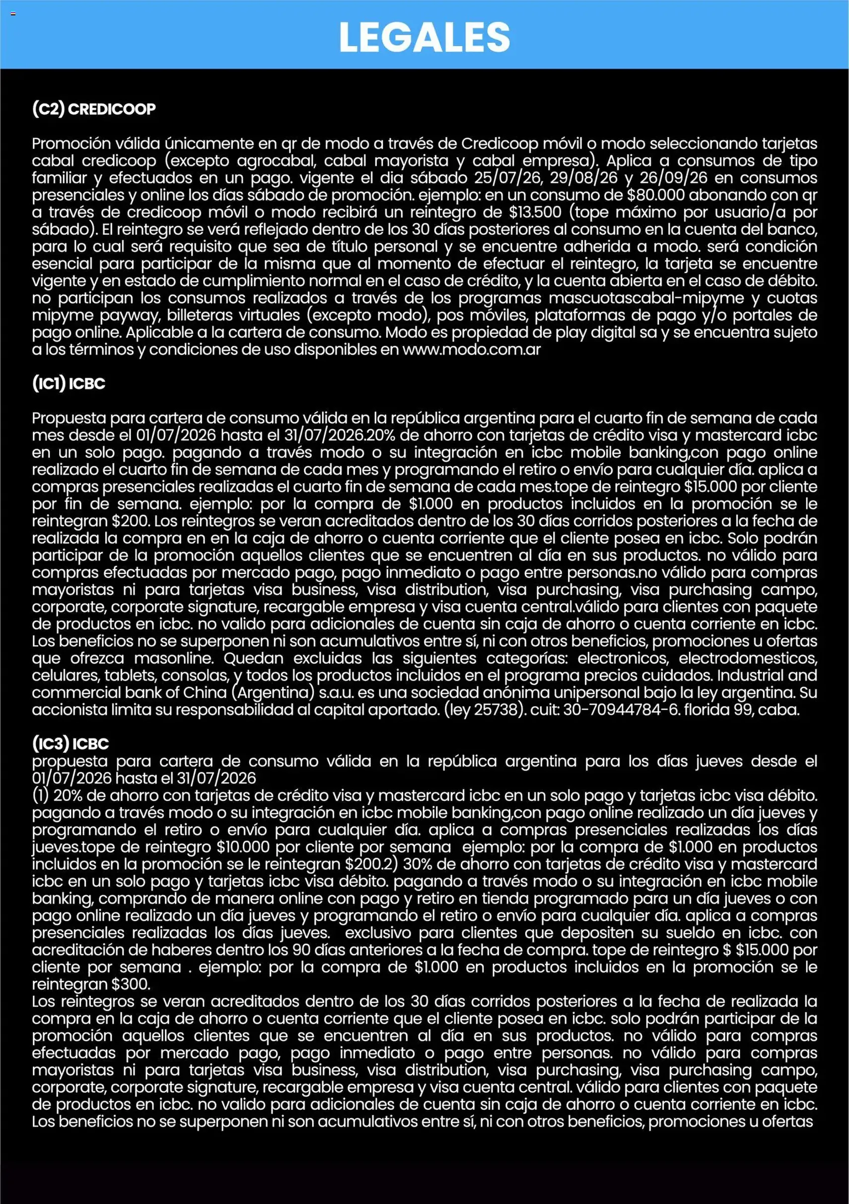 Changomas ofertas - folleto válido desde 01/07/2026 página 9 de 9