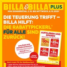 Billa Flugblatt - Prospekt Vorschau gültig ab 02.10.2025