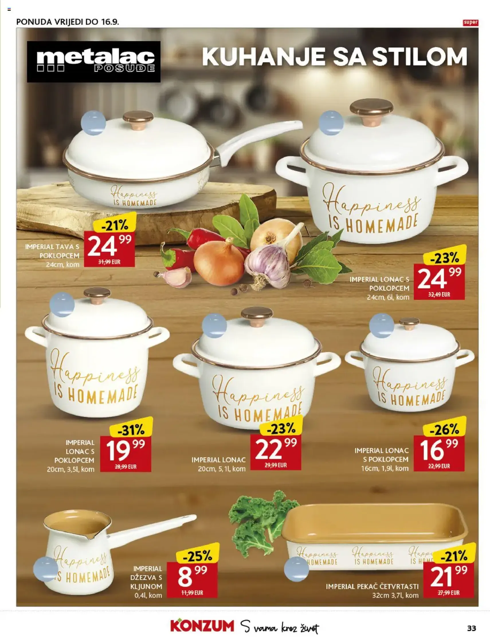Konzum HR Akciós újság - 2025.08.27. érvényes szórólap 33 oldal 45 oldalból Konzum HR Akciós újság - 2025.08.27. érvényes szórólap 33 oldal 45 oldalból