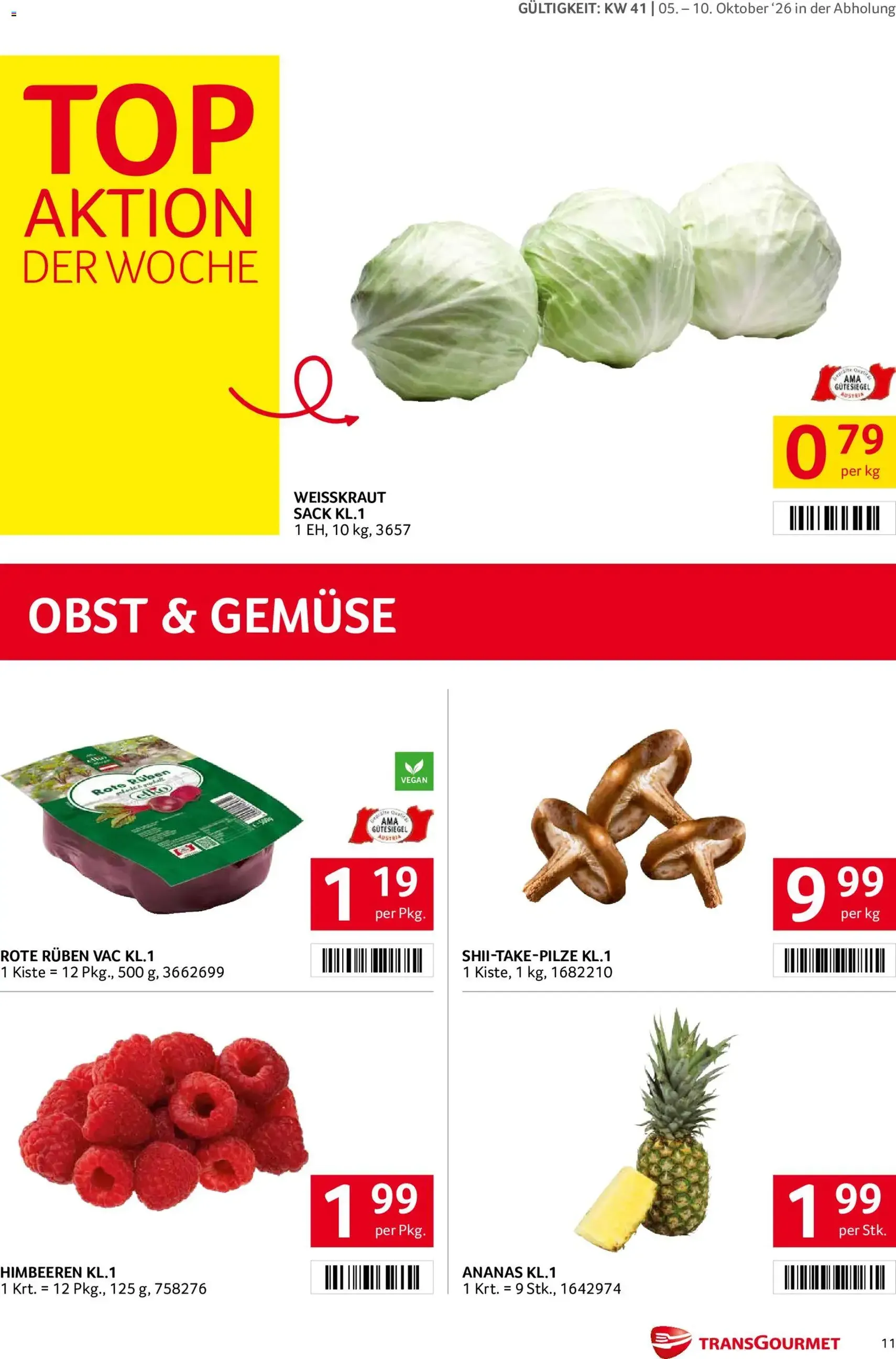 Transgourmet Flugblatt - Gültiger Prospekt ab 05.10.2026, Seite 11 von insgesamt 28
