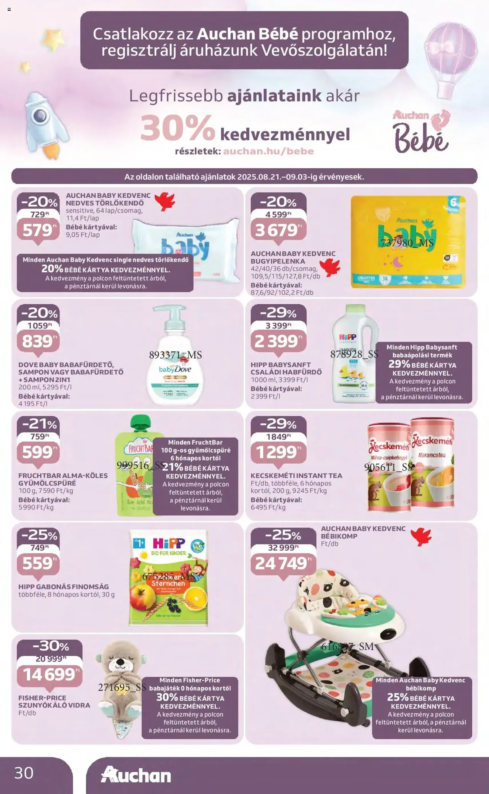 Auchan Akciós újság - 2025.08.21. érvényes szórólap 30 oldal 42 oldalból