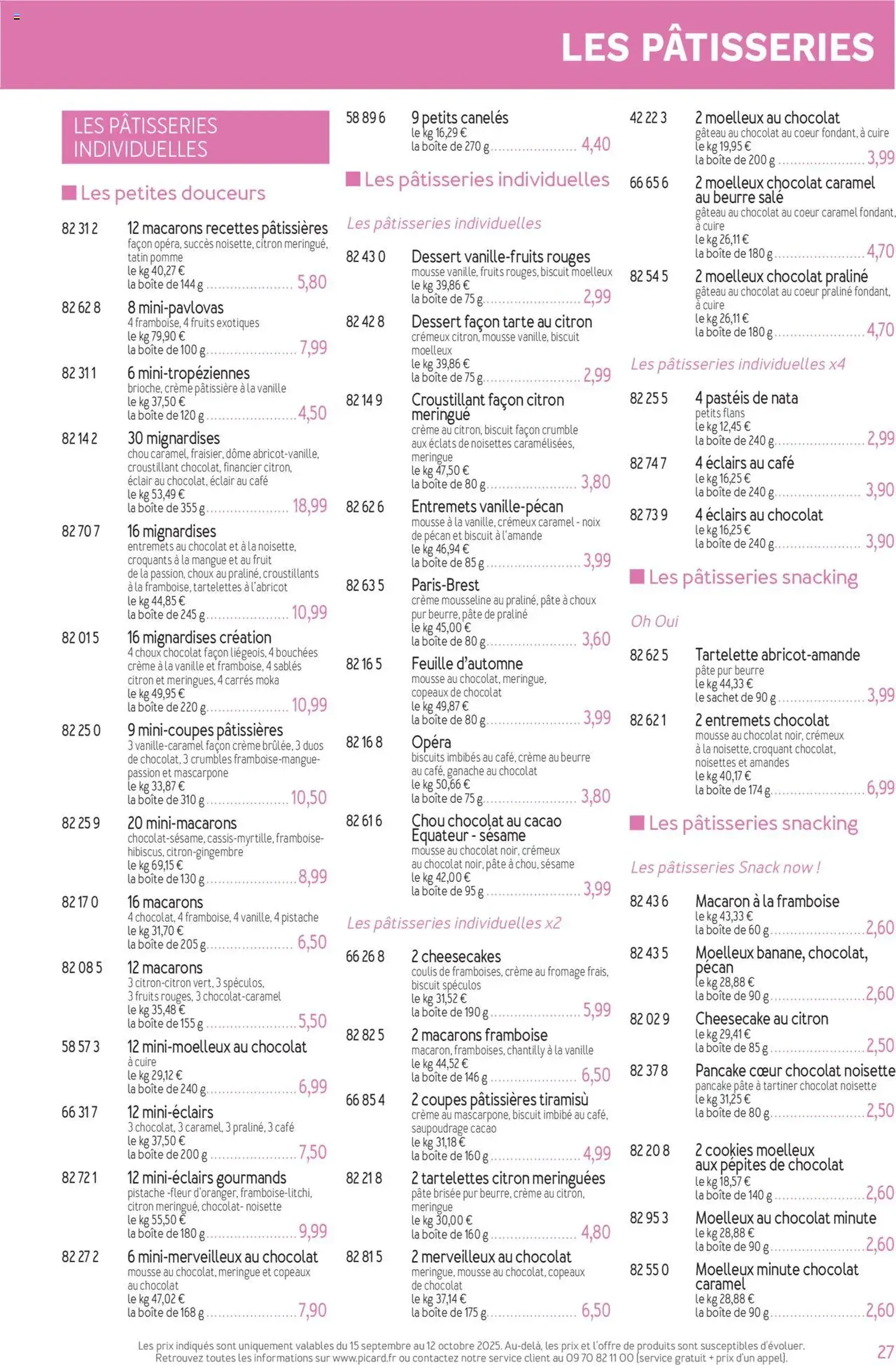 Picard catalogue - brochure valable à partir du 15/09/2025, page 27 sur 36 Picard catalogue - brochure valable à partir du 15/09/2025, page 27 sur 36