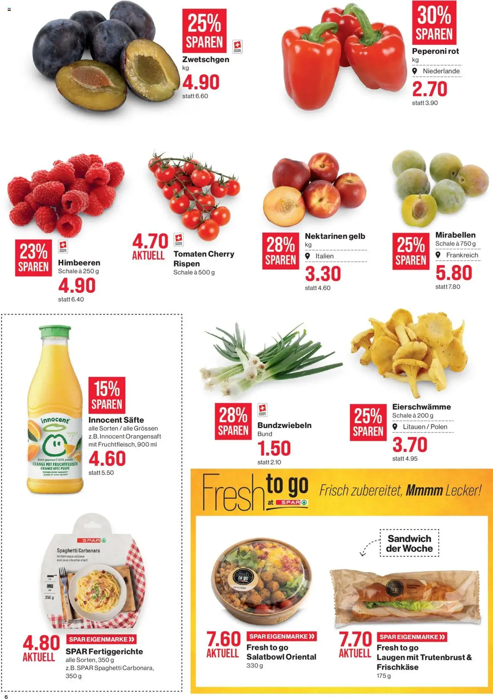 SPAR Aktionen - Gültiger Prospekt ab 14.08.2025, Seite 6 von insgesamt 22 SPAR Aktionen - Gültiger Prospekt ab 14.08.2025, Seite 6 von insgesamt 22