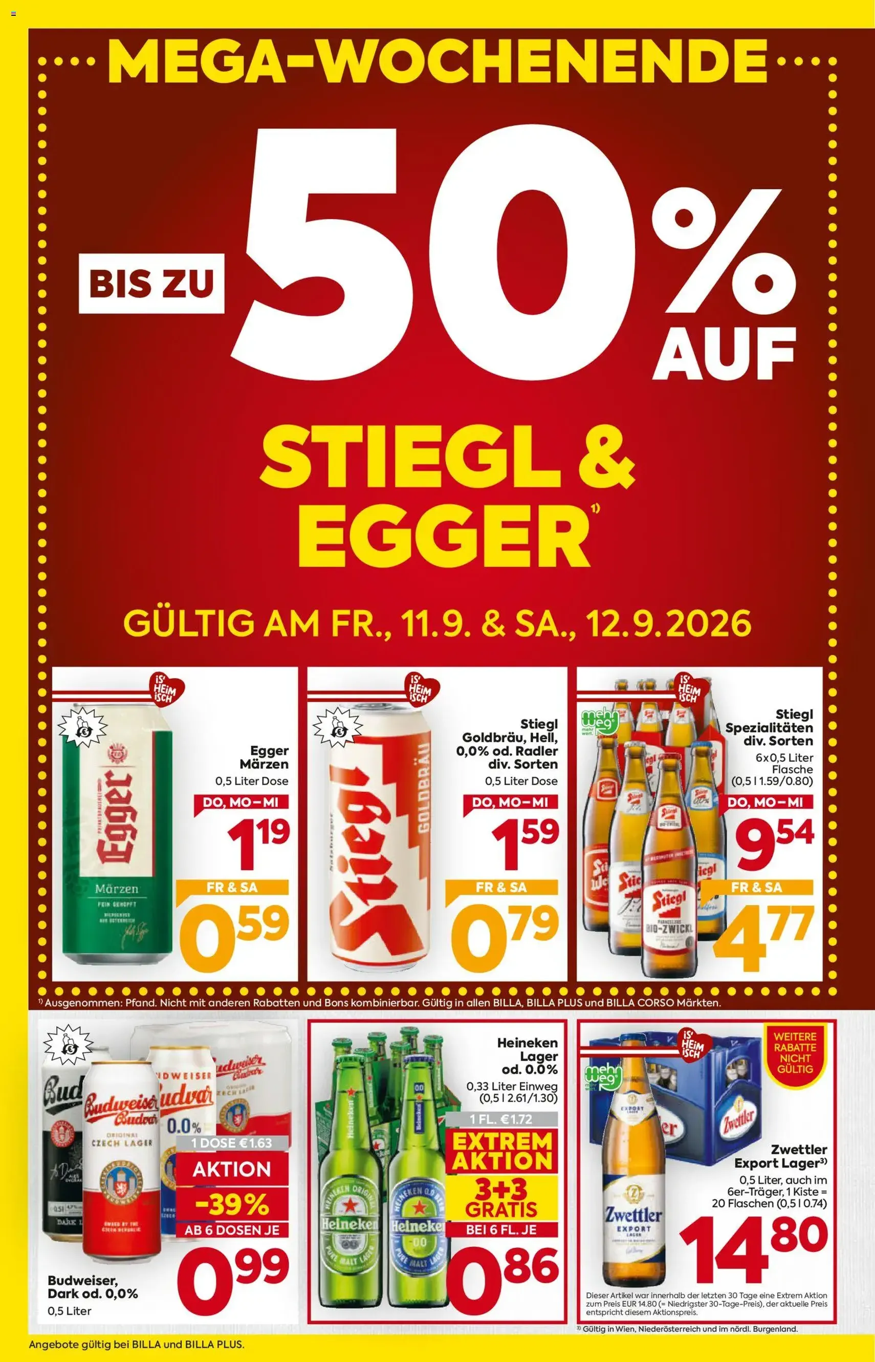 Billa - Flugblatt - Gültiger Prospekt ab 10.09.2026, Seite 2 von insgesamt 16