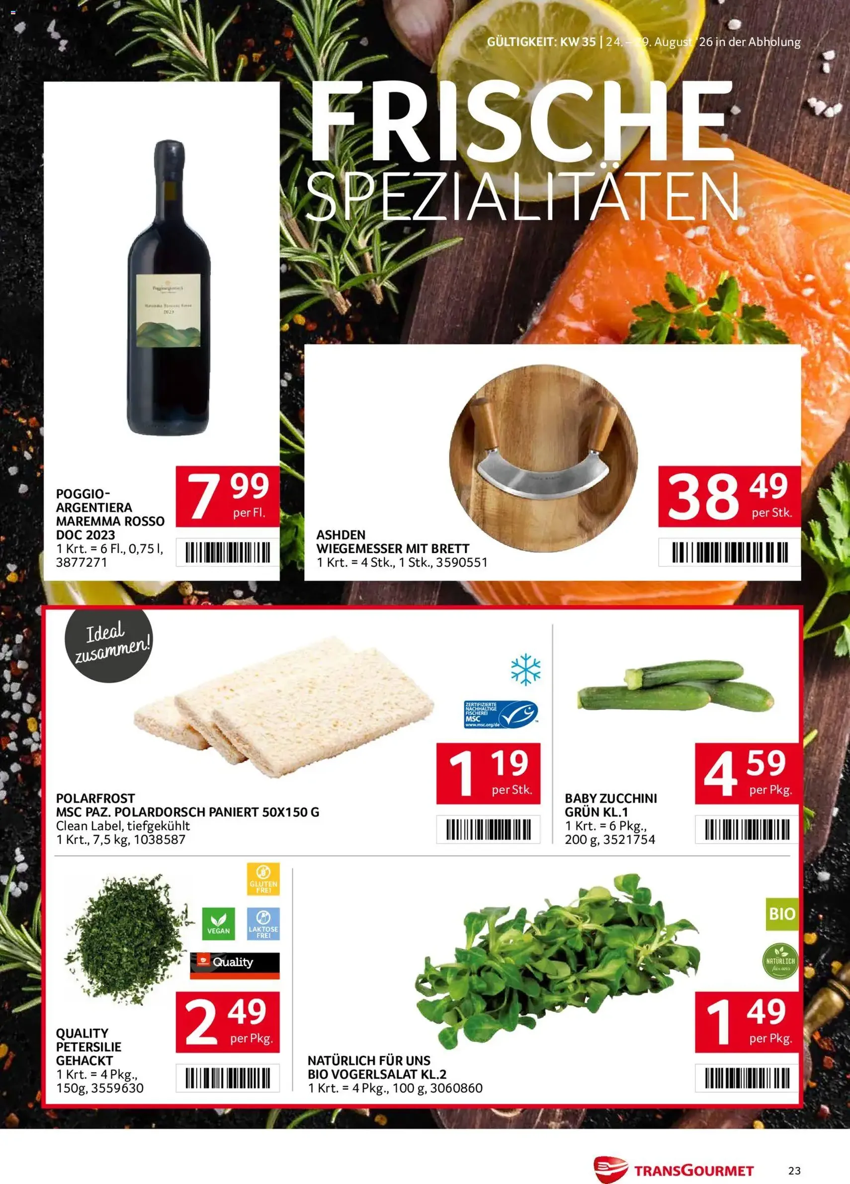 Transgourmet Flugblatt - Gültiger Prospekt ab 24.08.2026, Seite 23 von insgesamt 28