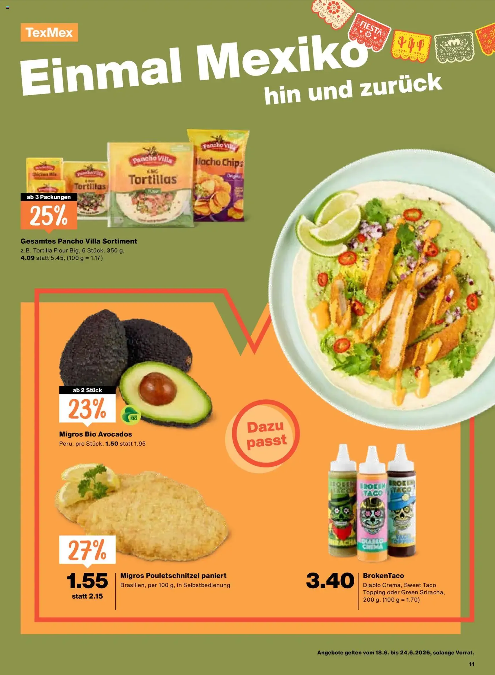 Migros aktionen - Gültiger Prospekt ab 18.06.2026, Seite 11 von insgesamt 24