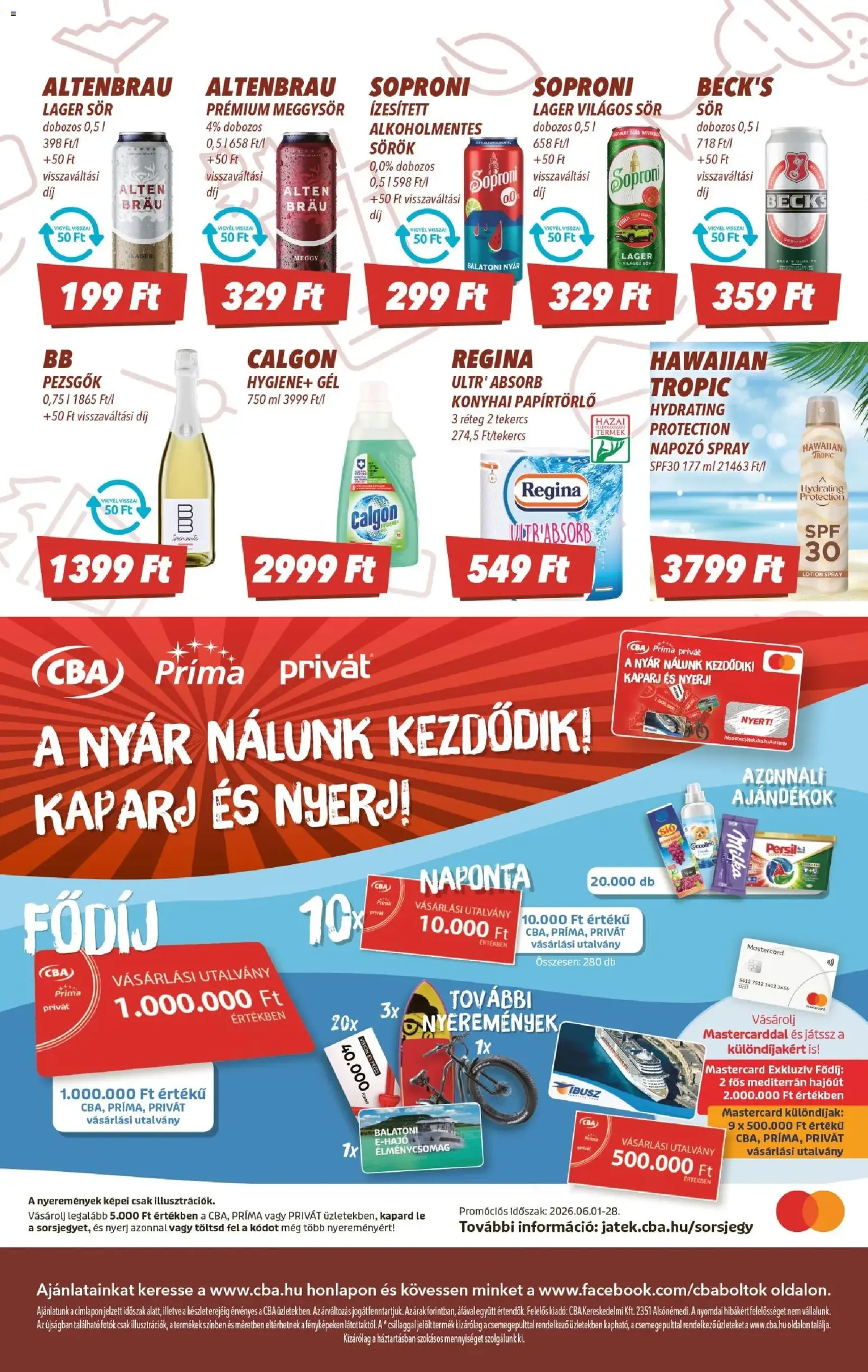 CBA akciós újság - 2026.06.18. érvényes szórólap 8 oldal 8 oldalból