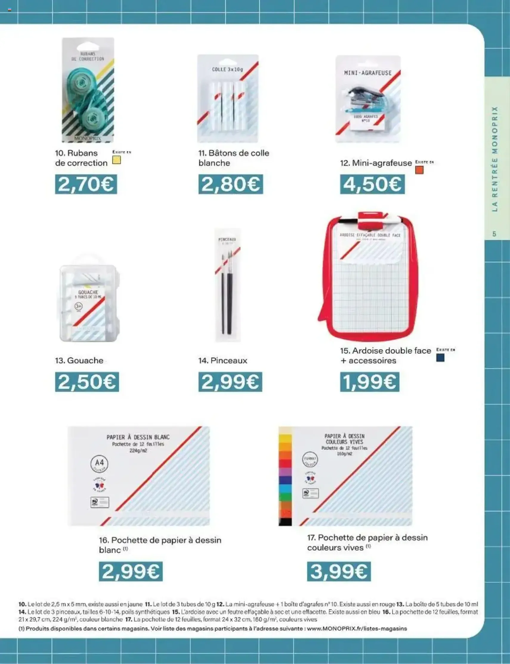 Monoprix catalogue guide de rentrée - brochure valable à partir du 05/08/2025, page 5 sur 42