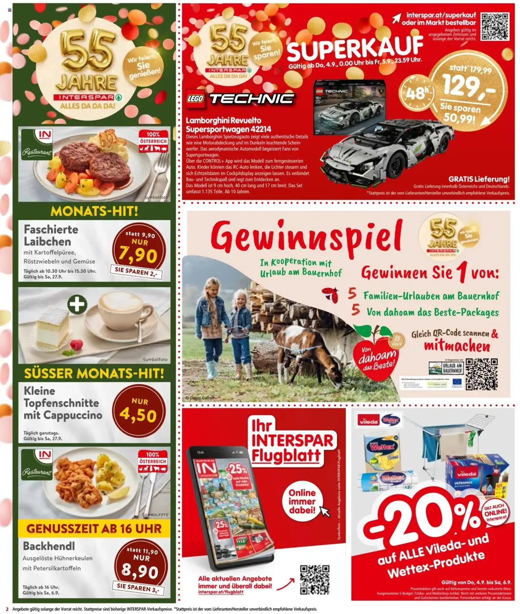 Interspar Flugblatt - Gültiger Prospekt ab 04.09.2025, Seite 2 von insgesamt 16 Interspar Flugblatt - Gültiger Prospekt ab 04.09.2025, Seite 2 von insgesamt 16