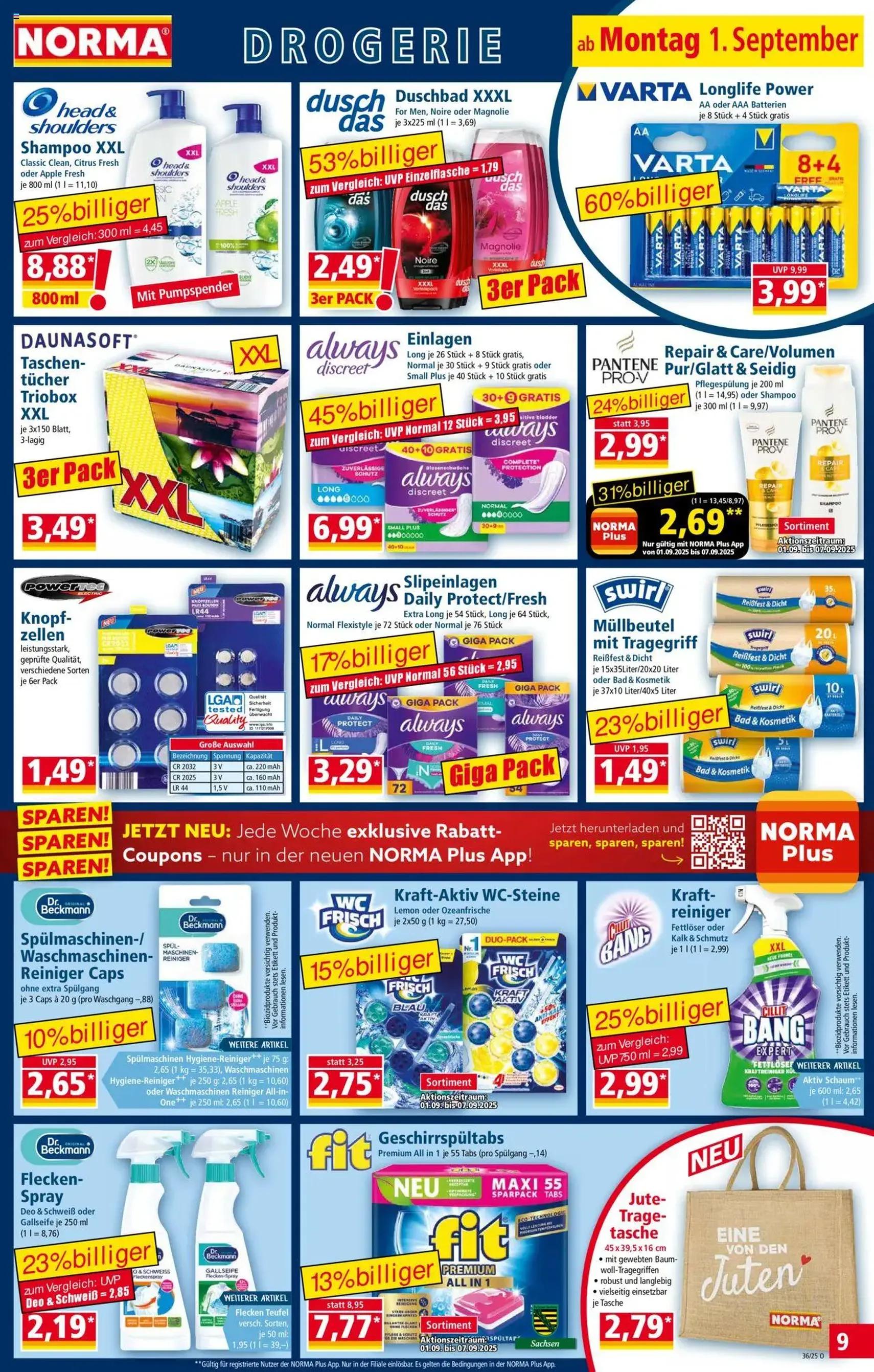 Norma Prospekt - Gültiger Prospekt ab 01.09.2025, Seite 9 von insgesamt 18 Norma Prospekt - Gültiger Prospekt ab 01.09.2025, Seite 9 von insgesamt 18