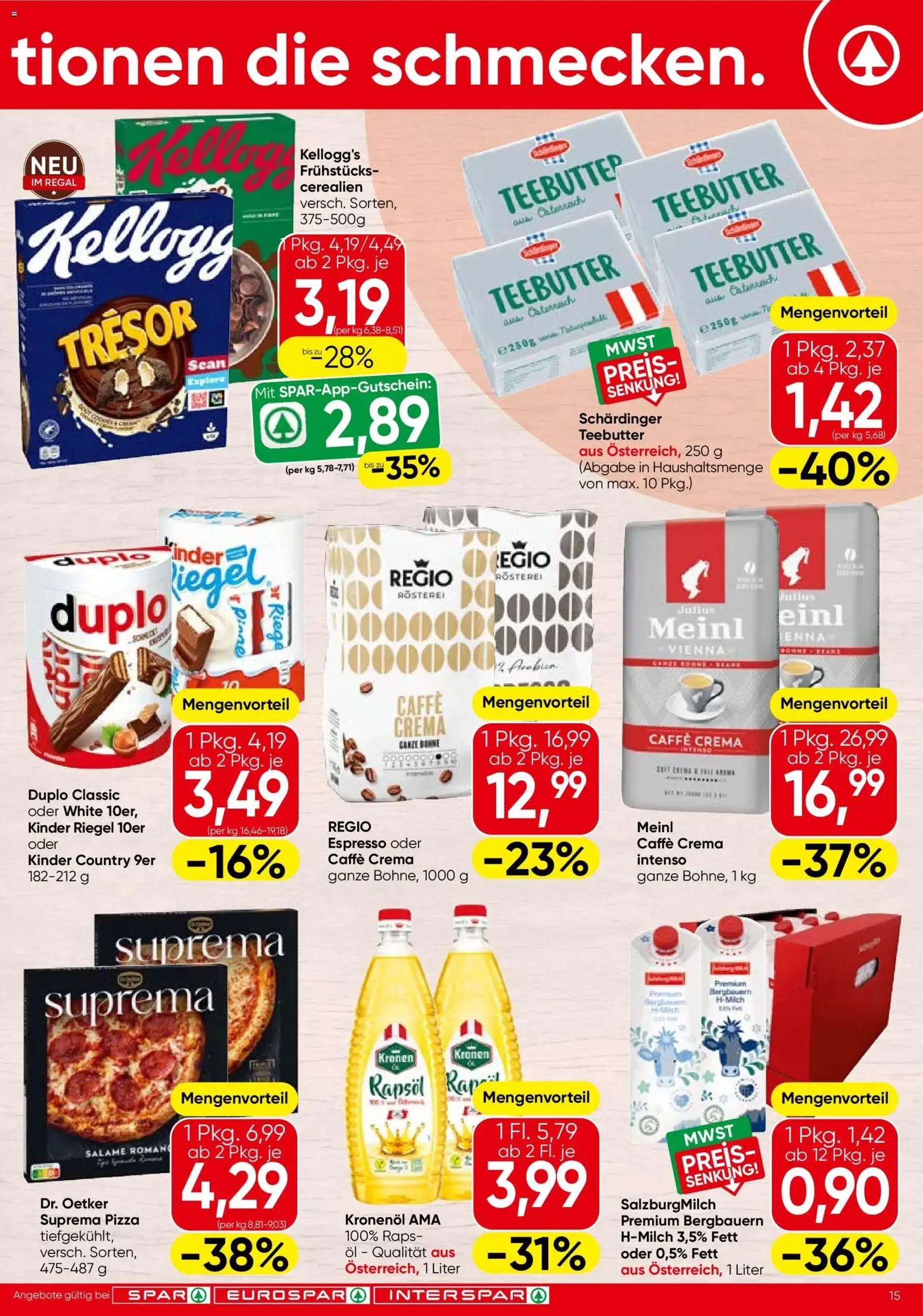 Spar Flugblatt - Gültiger Prospekt ab 24.09.2026, Seite 15 von insgesamt 20
