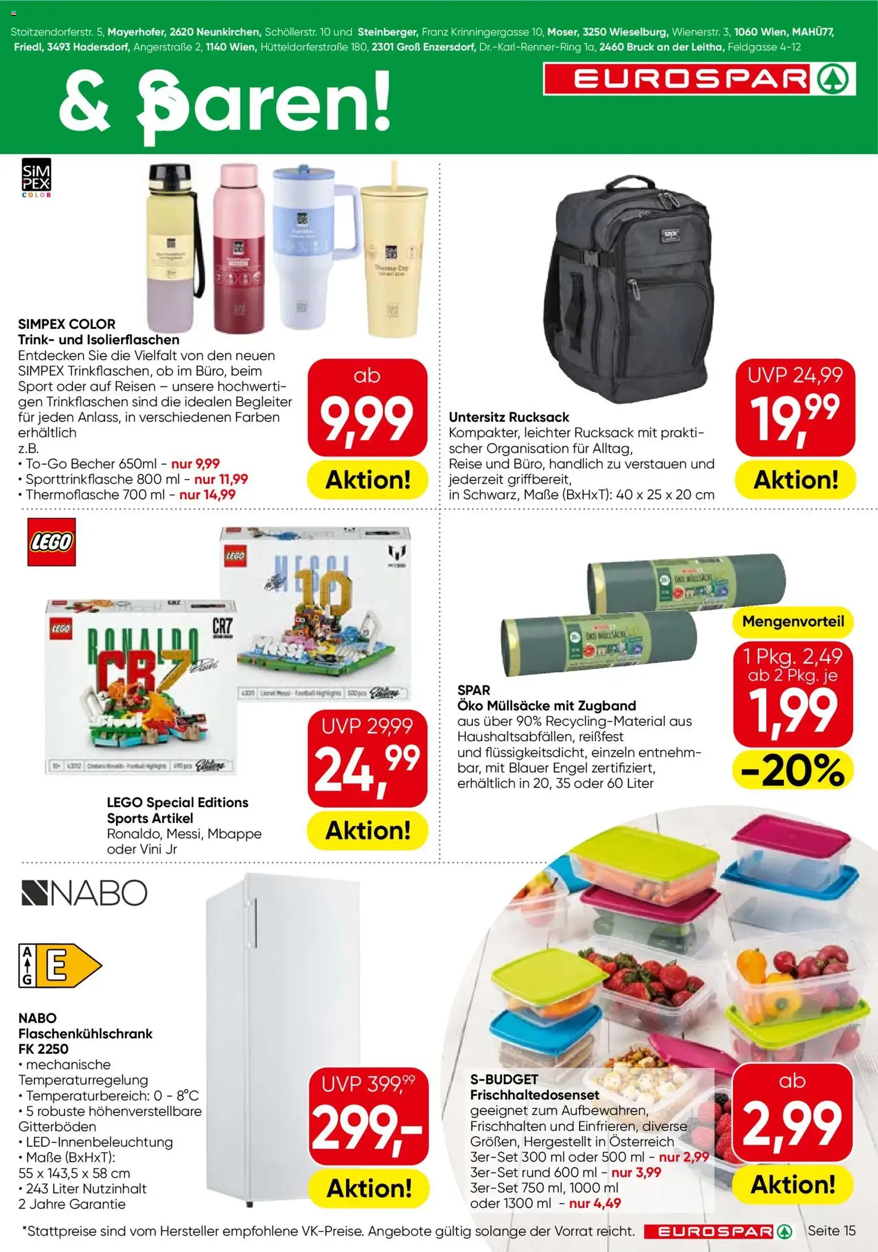 Eurospar Flugblatt - Gültiger Prospekt ab 18.06.2026, Seite 15 von insgesamt 16