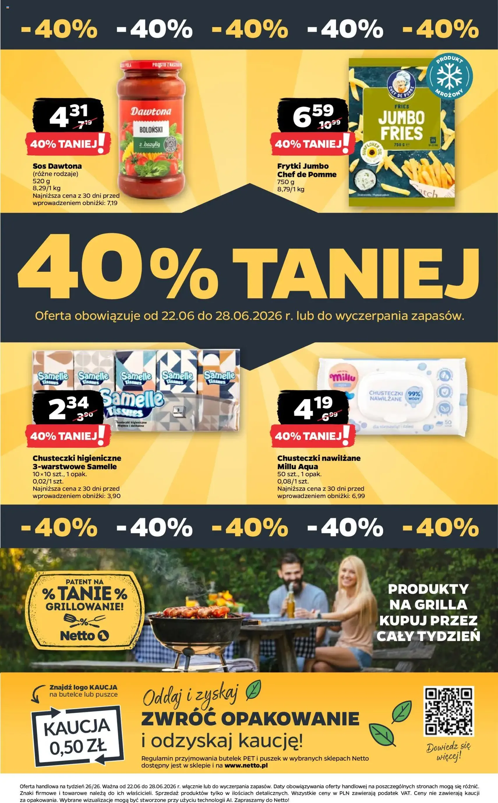 Netto gazetka od poniedziałku spożywcza - ważny gazetka od 22.06.2026 strona 34 z 35