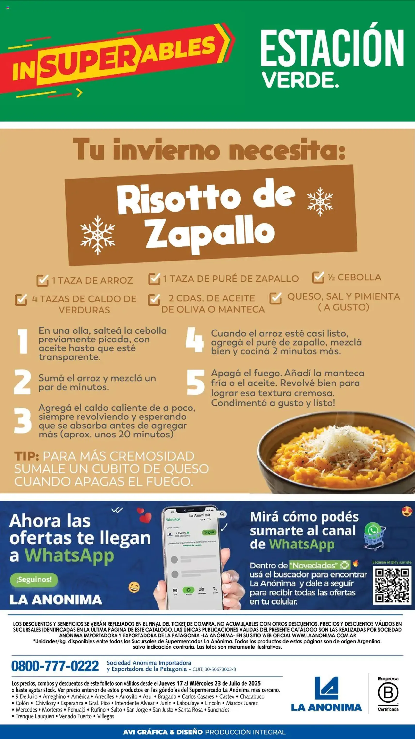La Anonima catálogo - folleto válido desde 17/07/2025 página 8 de 8