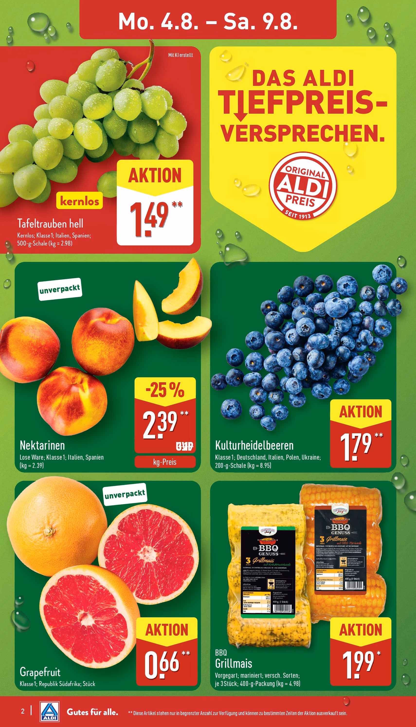 Aldi Prospekt - Gültiger Prospekt ab 04.08.2025, Seite 2 von insgesamt 45