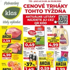 Klas leták - náhľad letáku platný od 24.08.2026